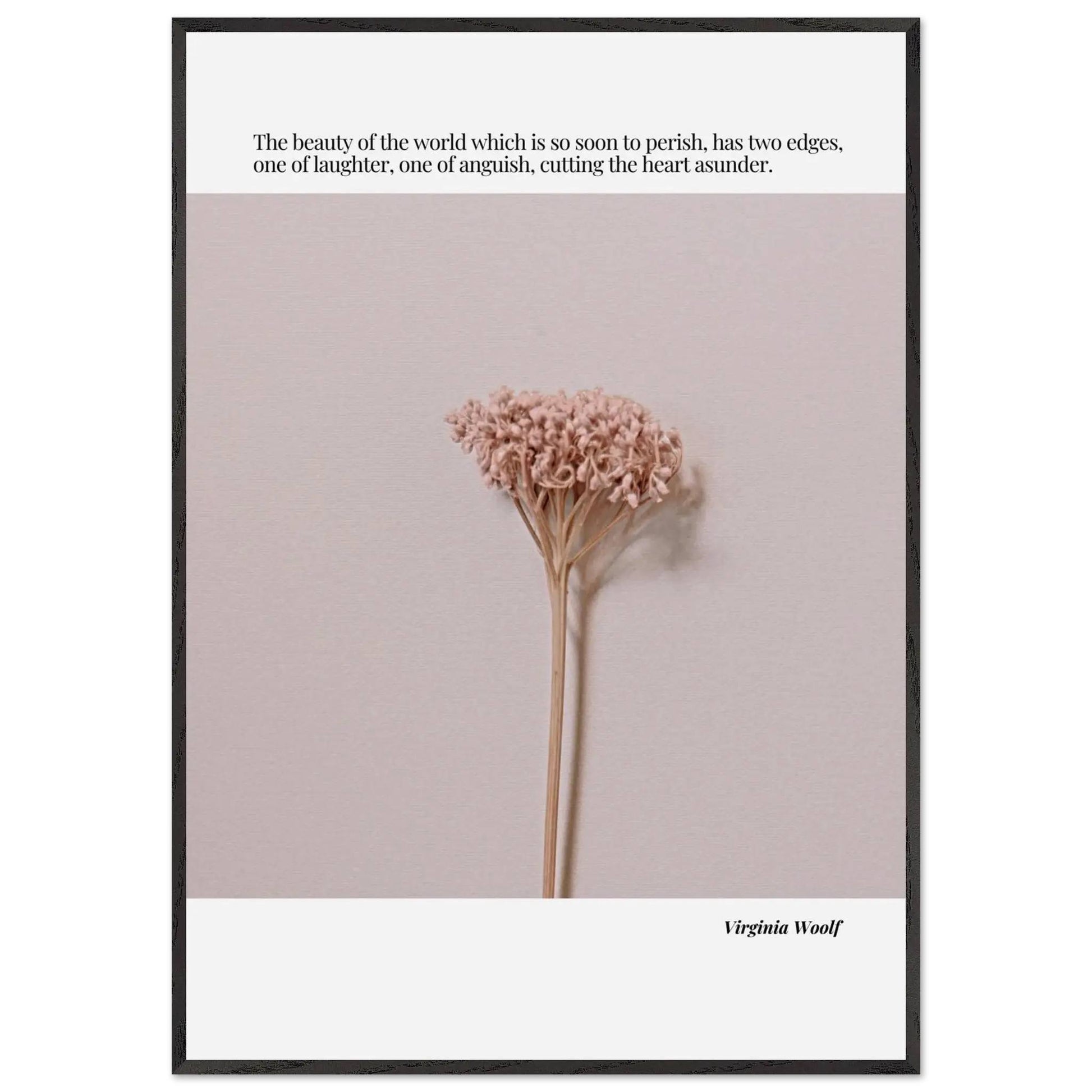 Virginia Woolf Quote  – Minimalist wall Decor-INK & FRAME STUDIO