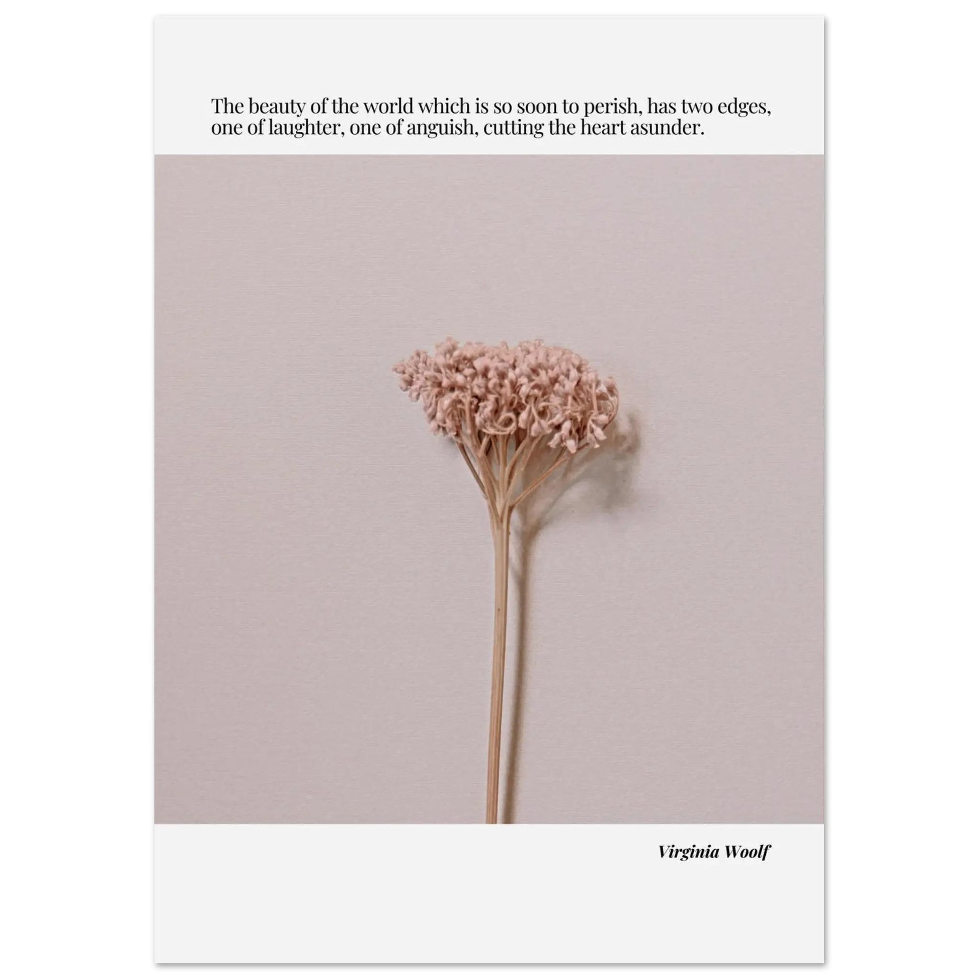 Virginia Woolf Quote  – Minimalist wall Decor-INK & FRAME STUDIO