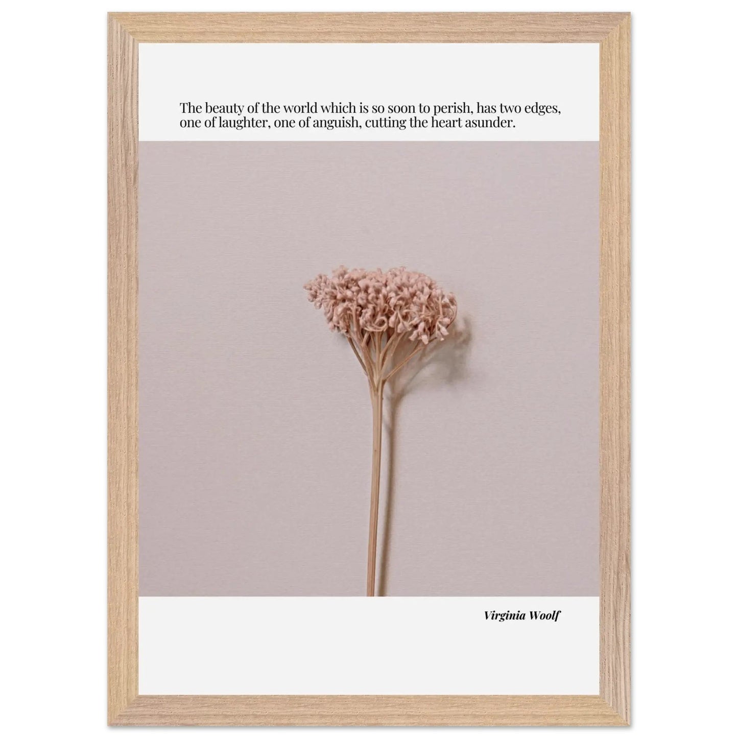 Virginia Woolf Quote  – Minimalist wall Decor-INK & FRAME STUDIO