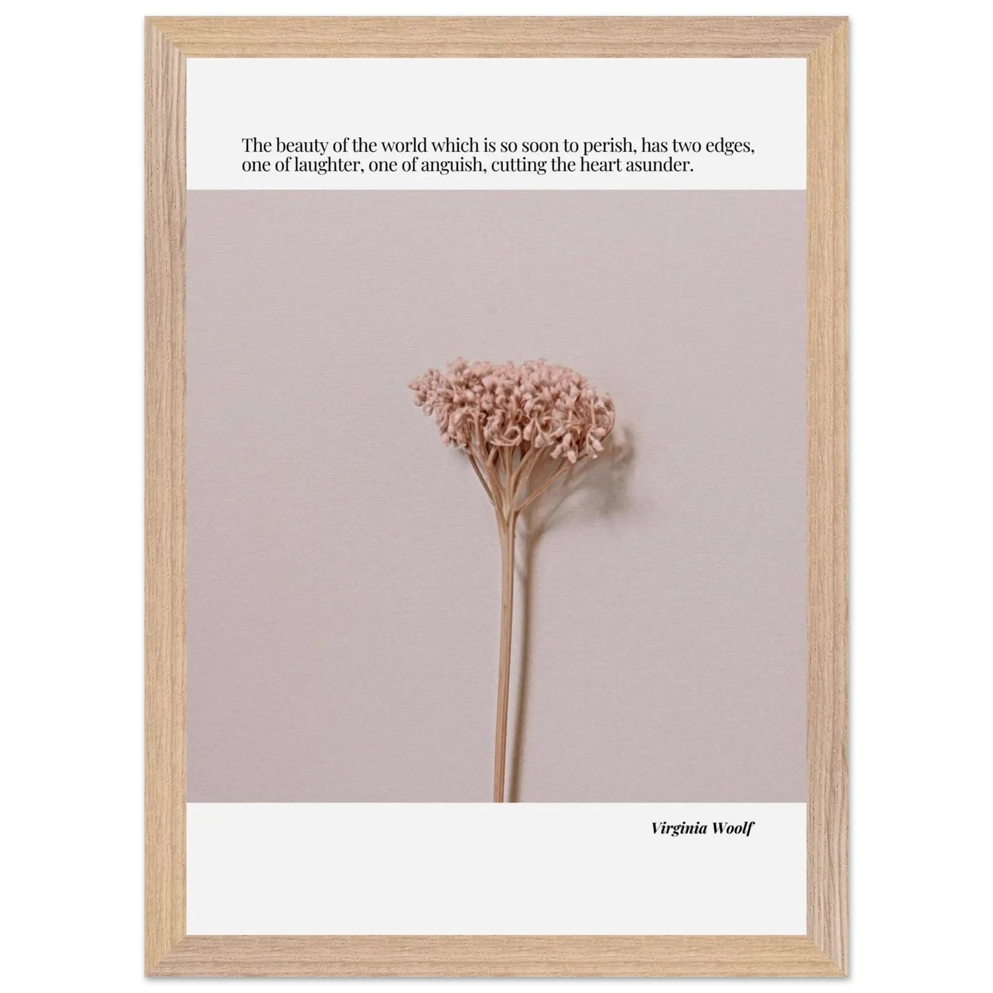 Virginia Woolf Quote  – Minimalist wall Decor-INK & FRAME STUDIO