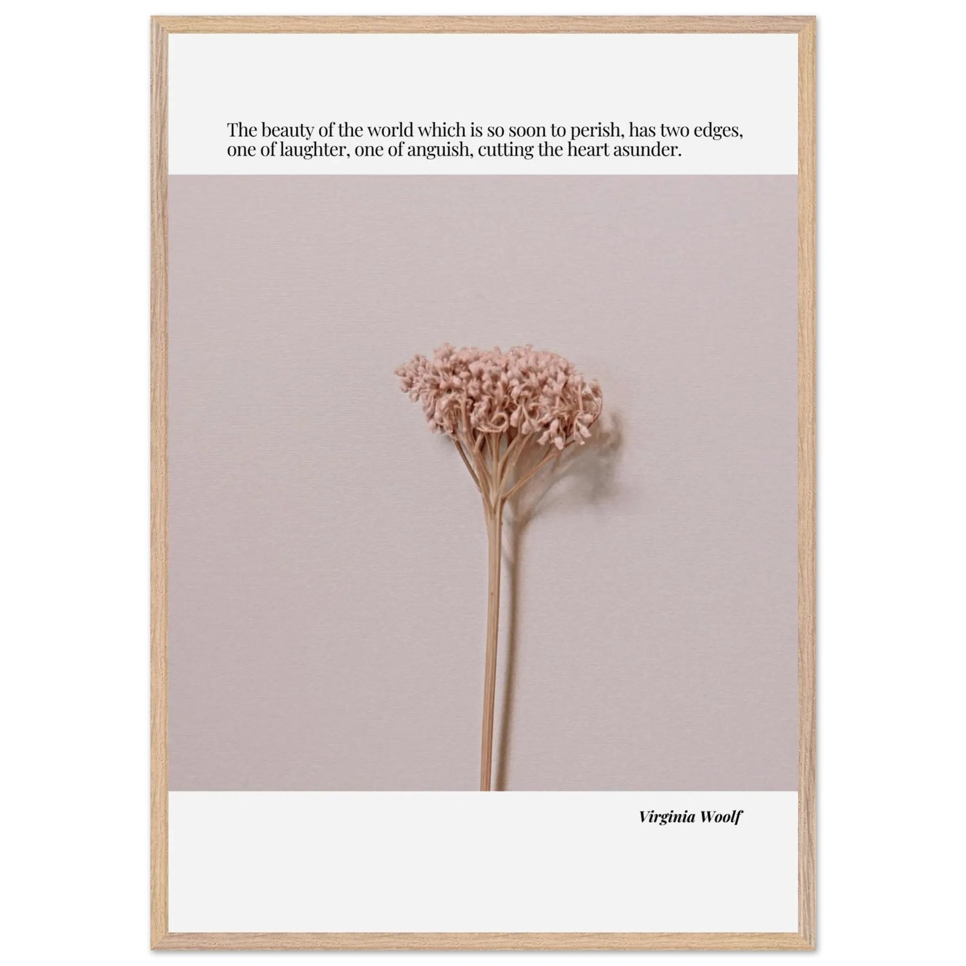 Virginia Woolf Quote  – Minimalist wall Decor-INK & FRAME STUDIO