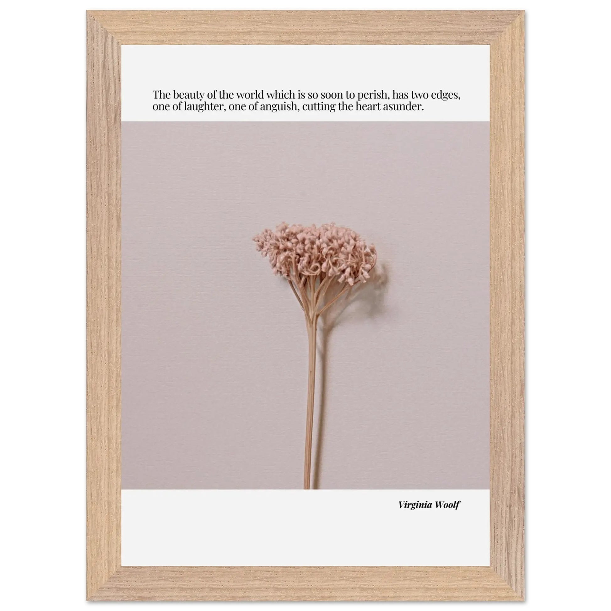 Virginia Woolf Quote  – Minimalist wall Decor-INK & FRAME STUDIO