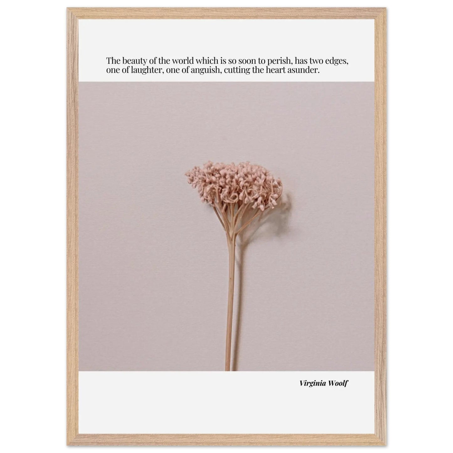 Virginia Woolf Quote  – Minimalist wall Decor-INK & FRAME STUDIO