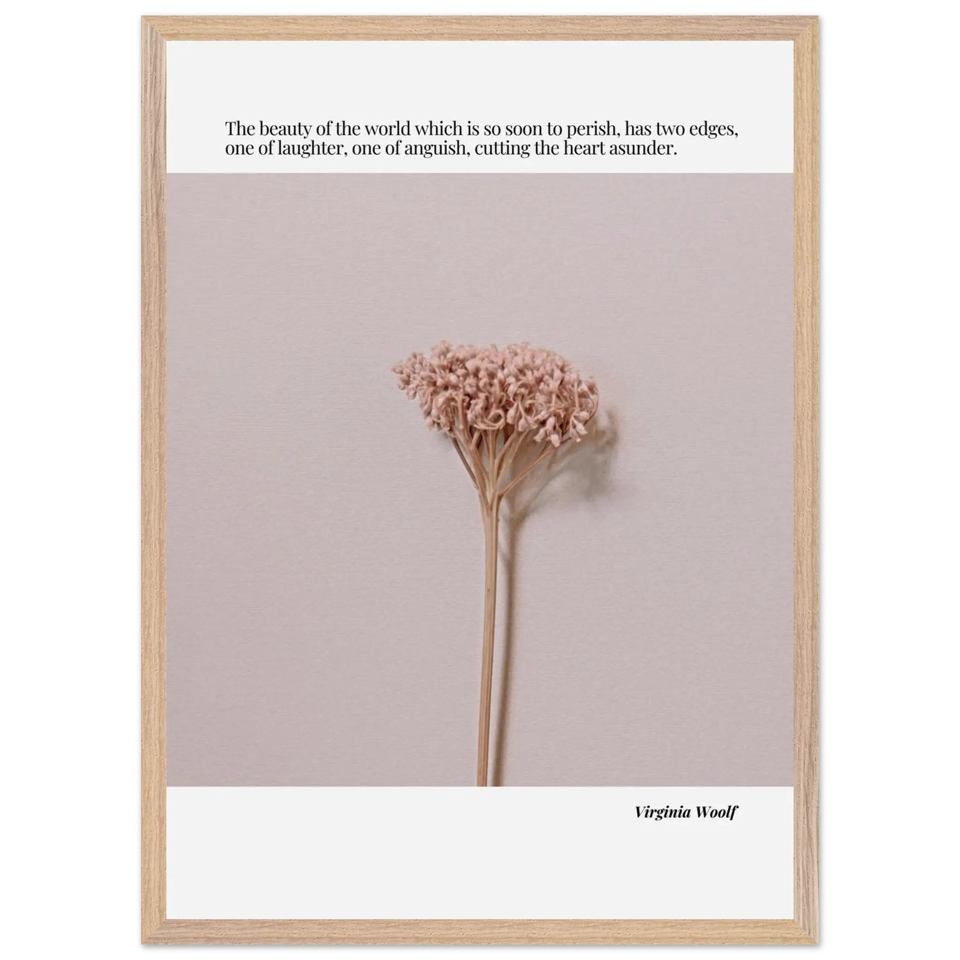 Virginia Woolf Quote  – Minimalist wall Decor-INK & FRAME STUDIO