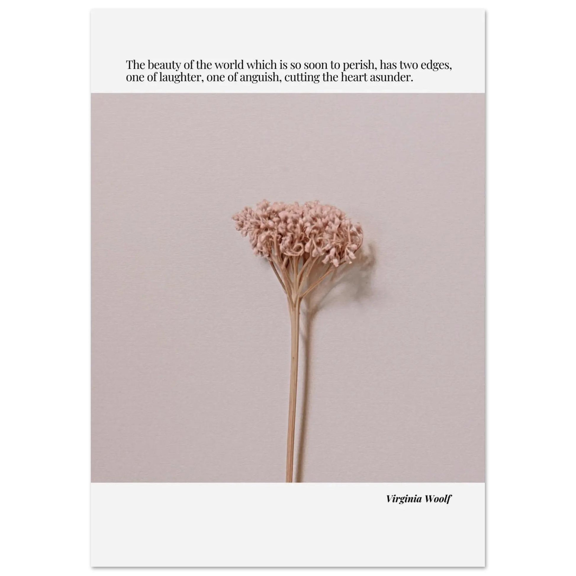 Virginia Woolf Quote  – Minimalist wall Decor-INK & FRAME STUDIO