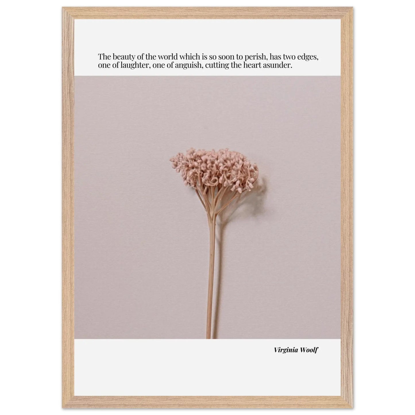 Virginia Woolf Quote  – Minimalist wall Decor-INK & FRAME STUDIO