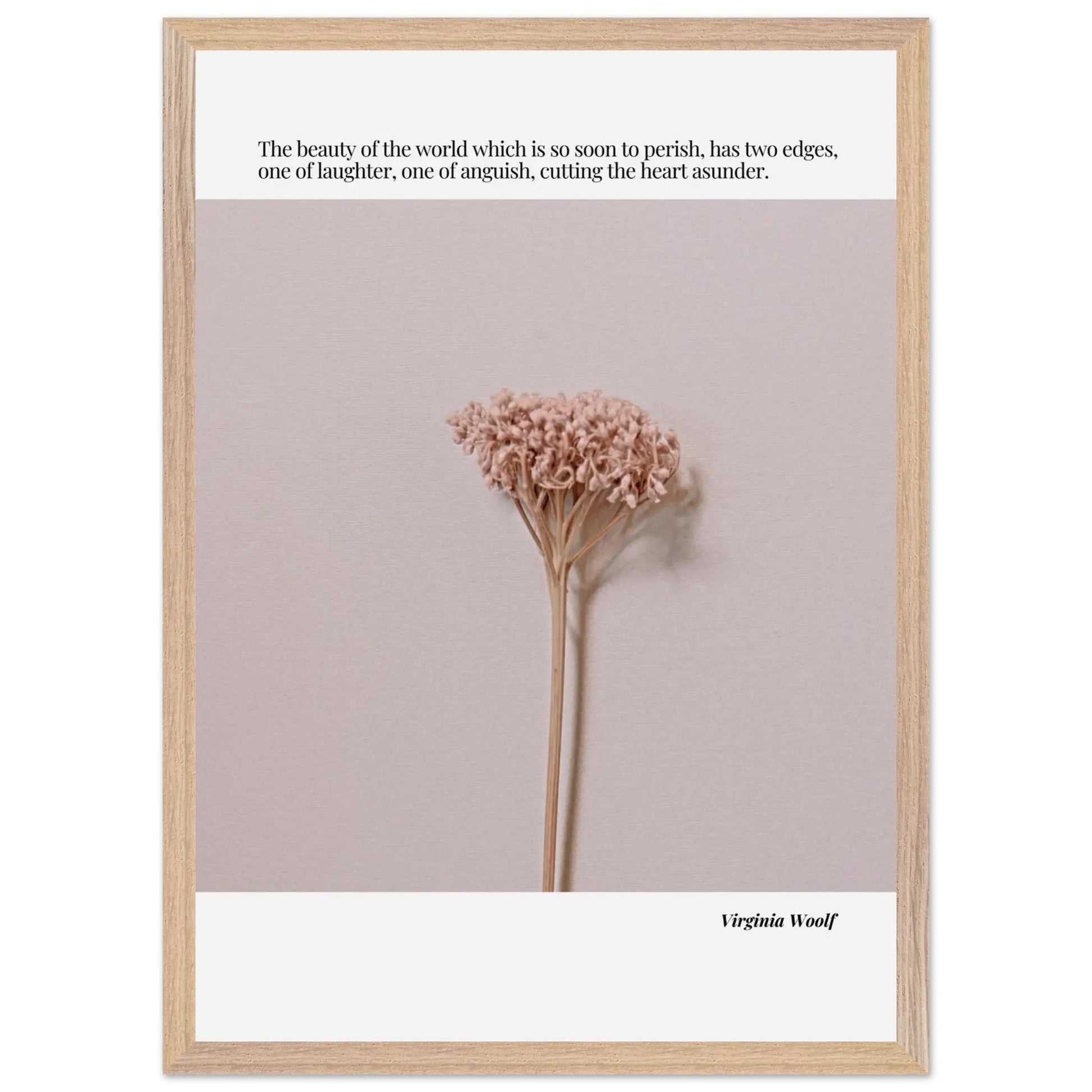Virginia Woolf Quote  – Minimalist wall Decor-INK & FRAME STUDIO