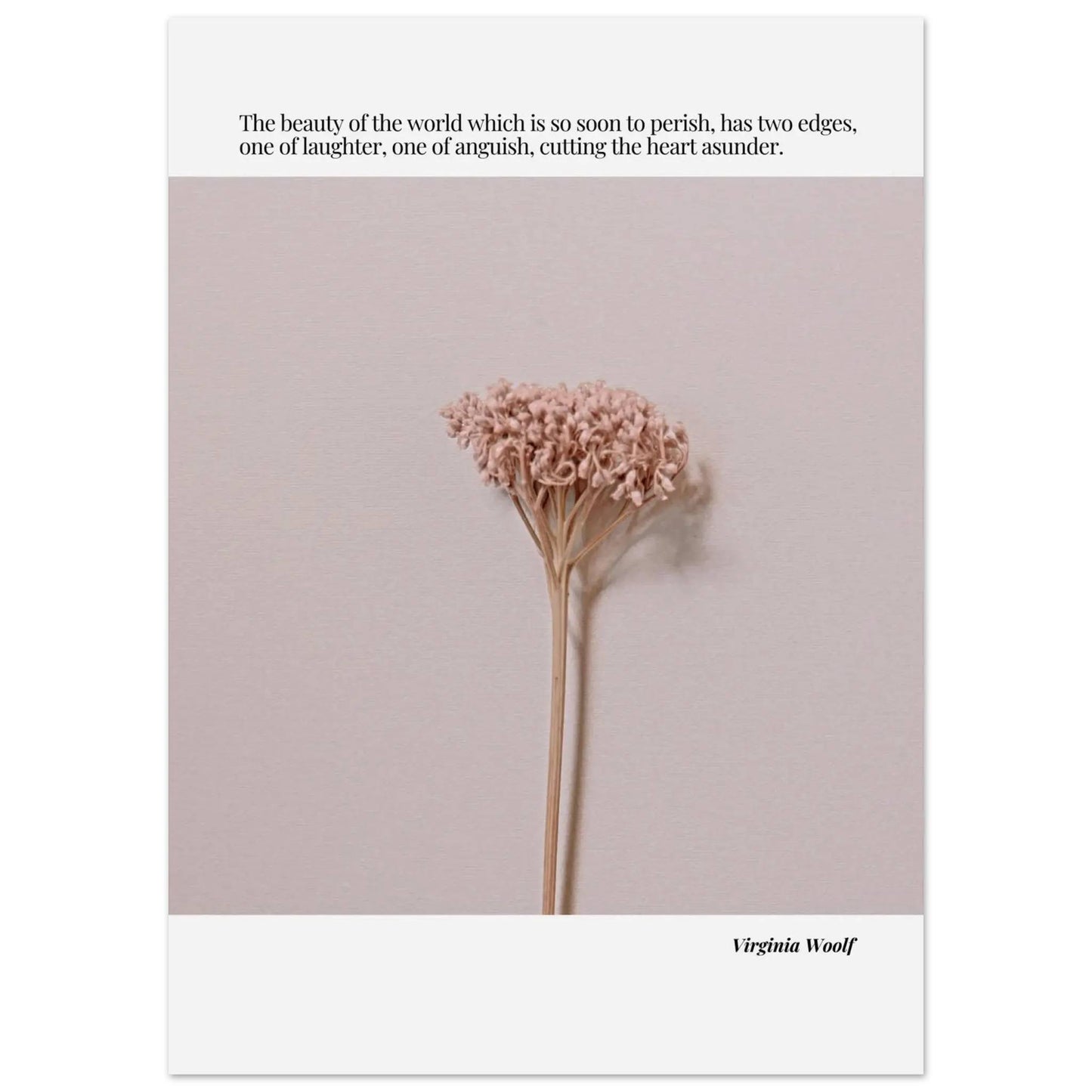 Virginia Woolf Quote  – Minimalist wall Decor-INK & FRAME STUDIO