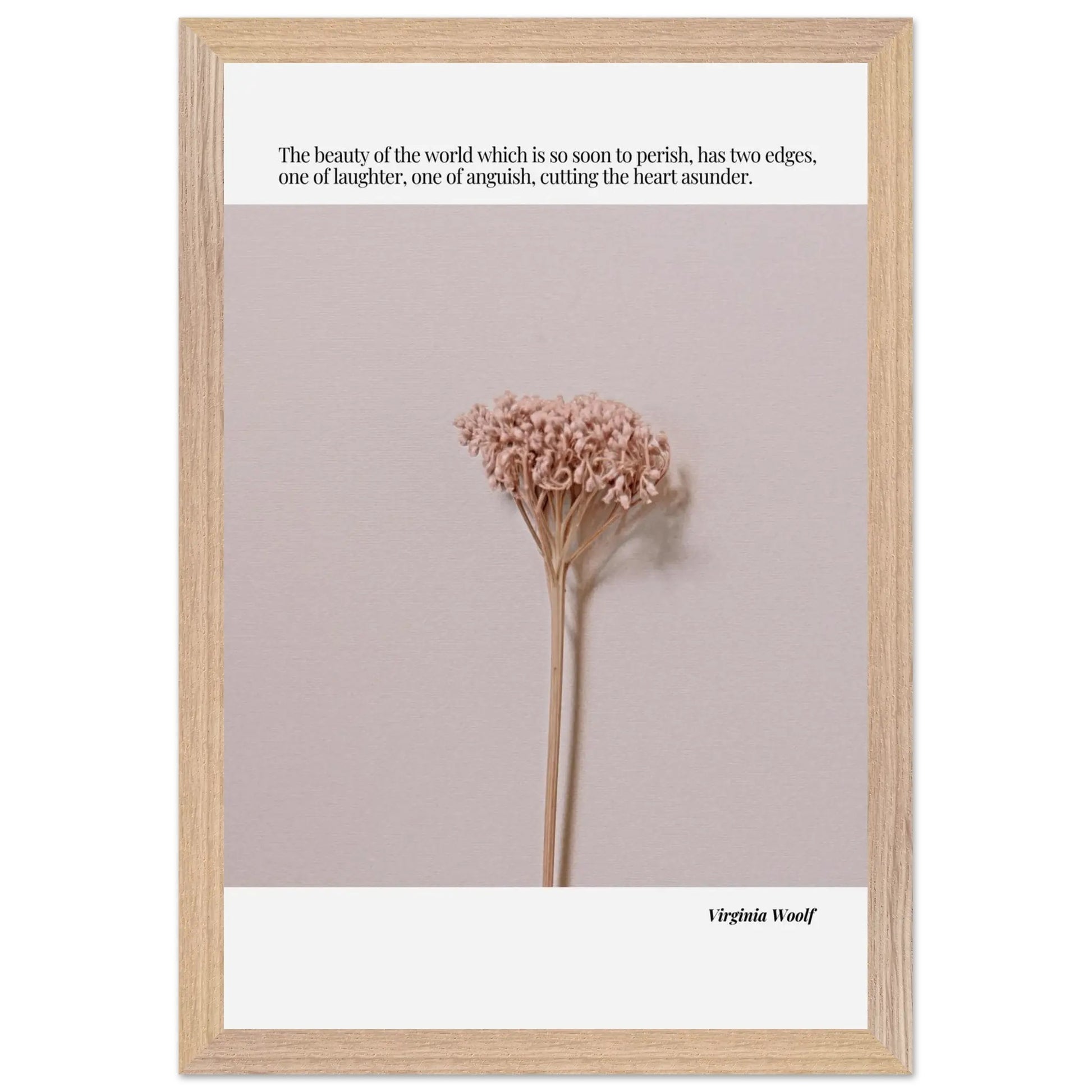 Virginia Woolf Quote  – Minimalist wall Decor-INK & FRAME STUDIO