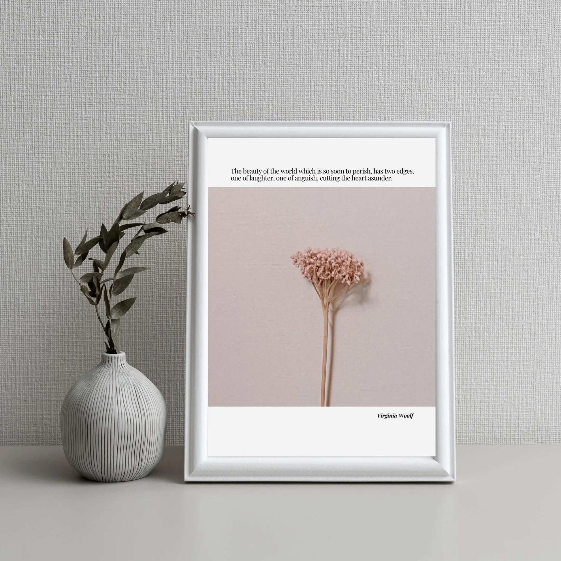Virginia Woolf Quote  – Minimalist wall Decor-INK & FRAME STUDIO