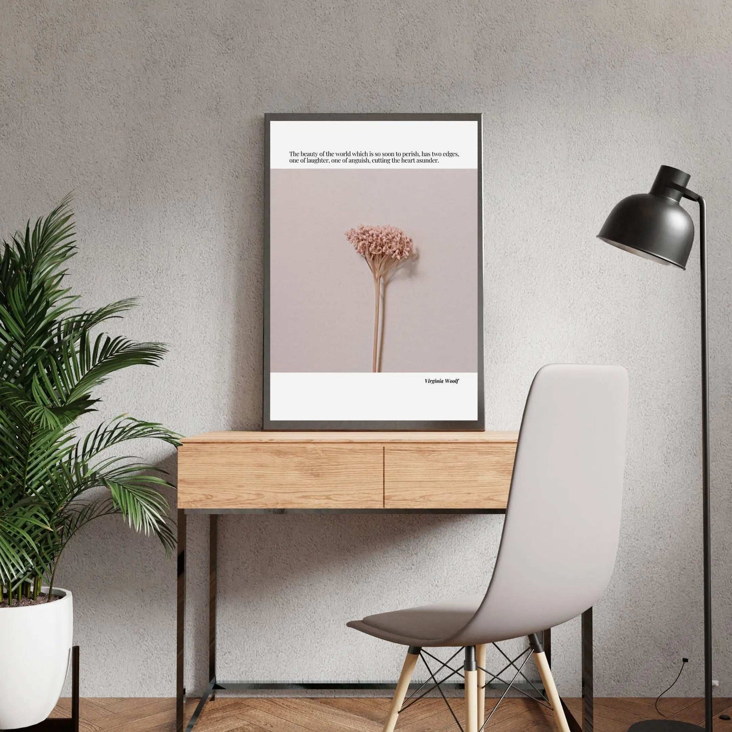Virginia Woolf Quote  – Minimalist wall Decor-INK & FRAME STUDIO