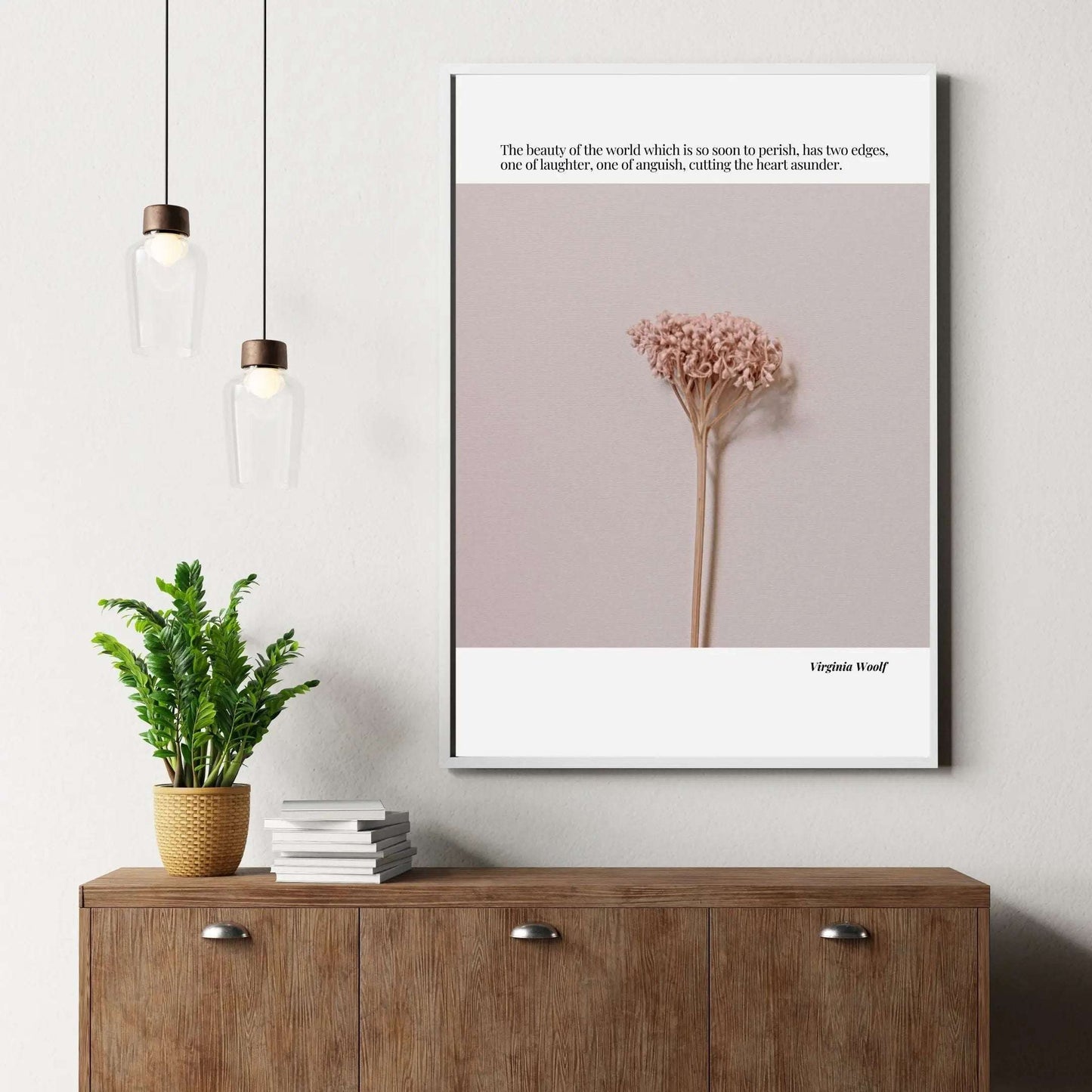 Virginia Woolf Quote  – Minimalist wall Decor-INK & FRAME STUDIO