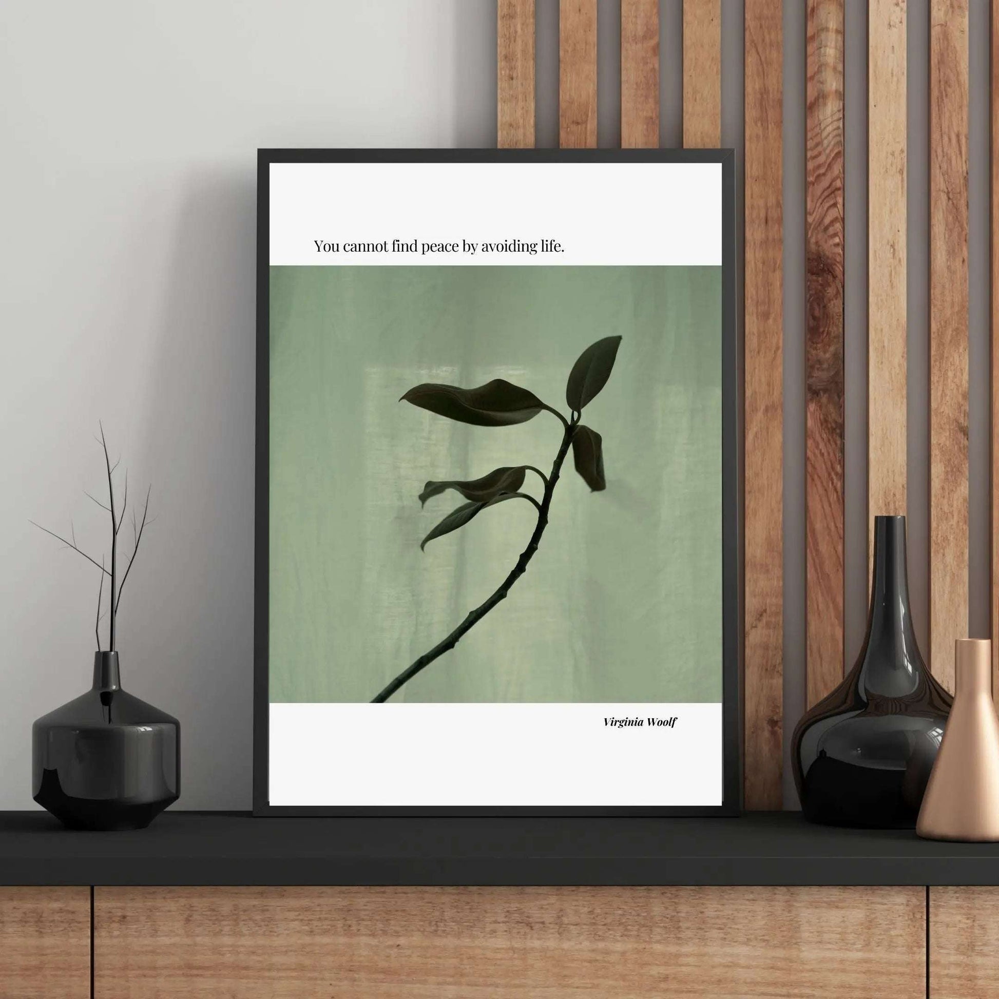 Virginia Woolf Quote Poster – Minimalist Literary Wall Art-INK & FRAME STUDIO