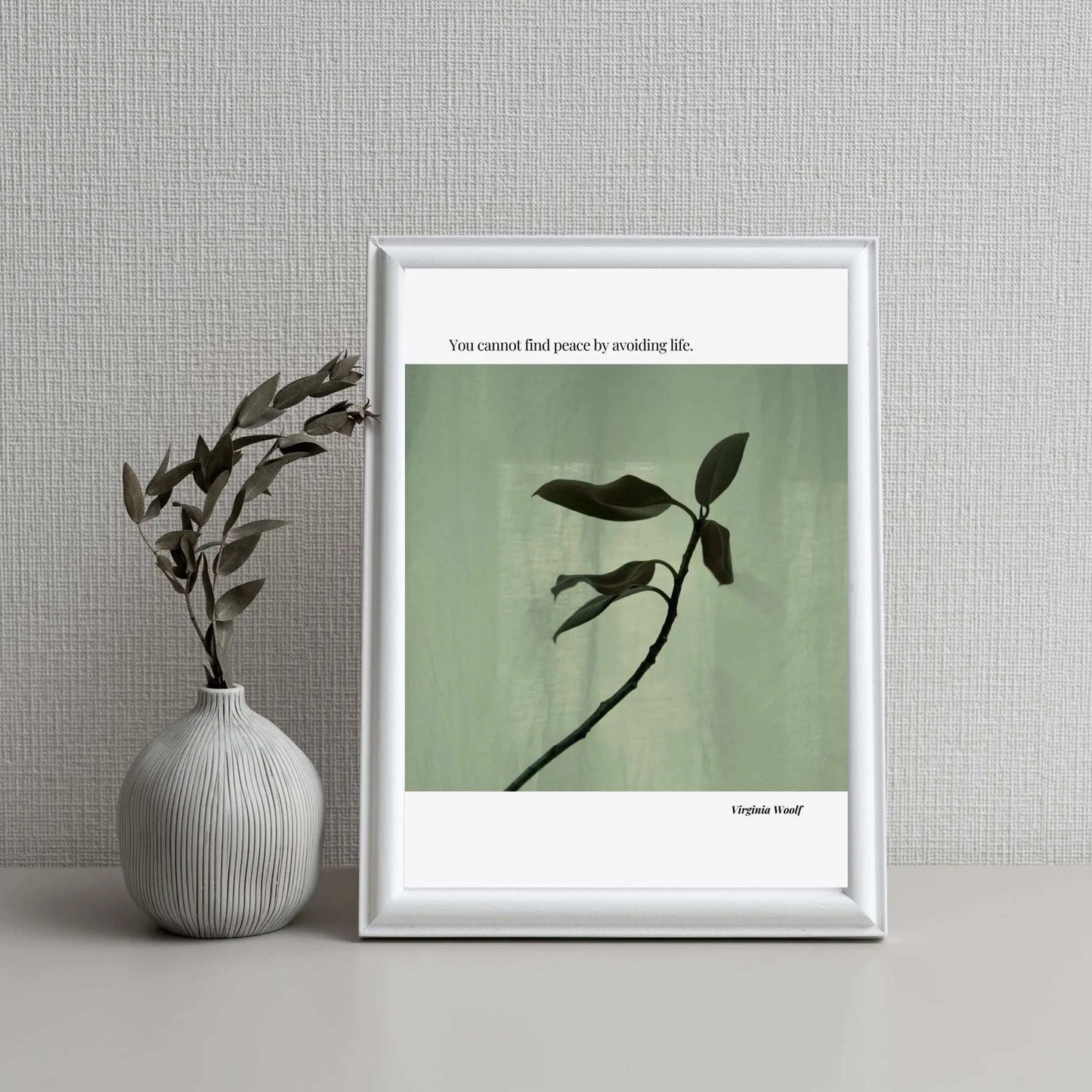 Virginia Woolf Quote Poster – Minimalist Literary Wall Art-INK & FRAME STUDIO