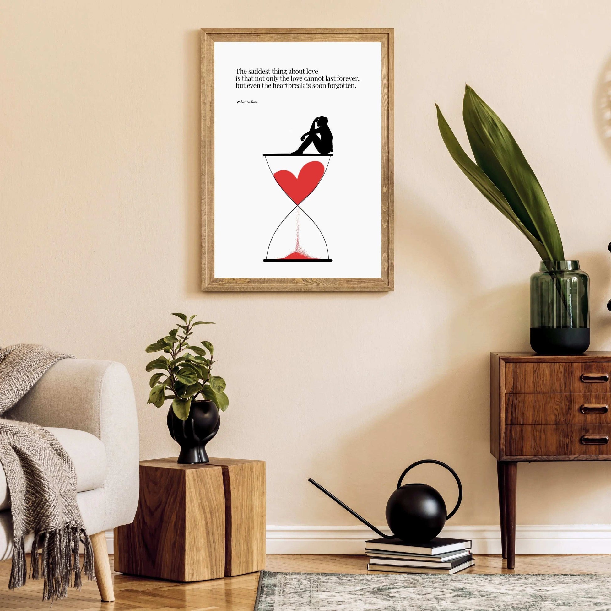 William Faulkner Quote - Minimalist Poster-INK & FRAME STUDIO