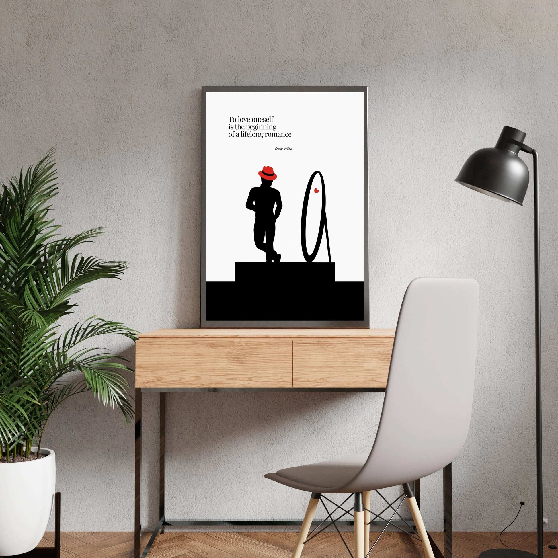 Oscar Wilde Print - A Famous Quote in Minimalist Poster-INK & FRAME STUDIO