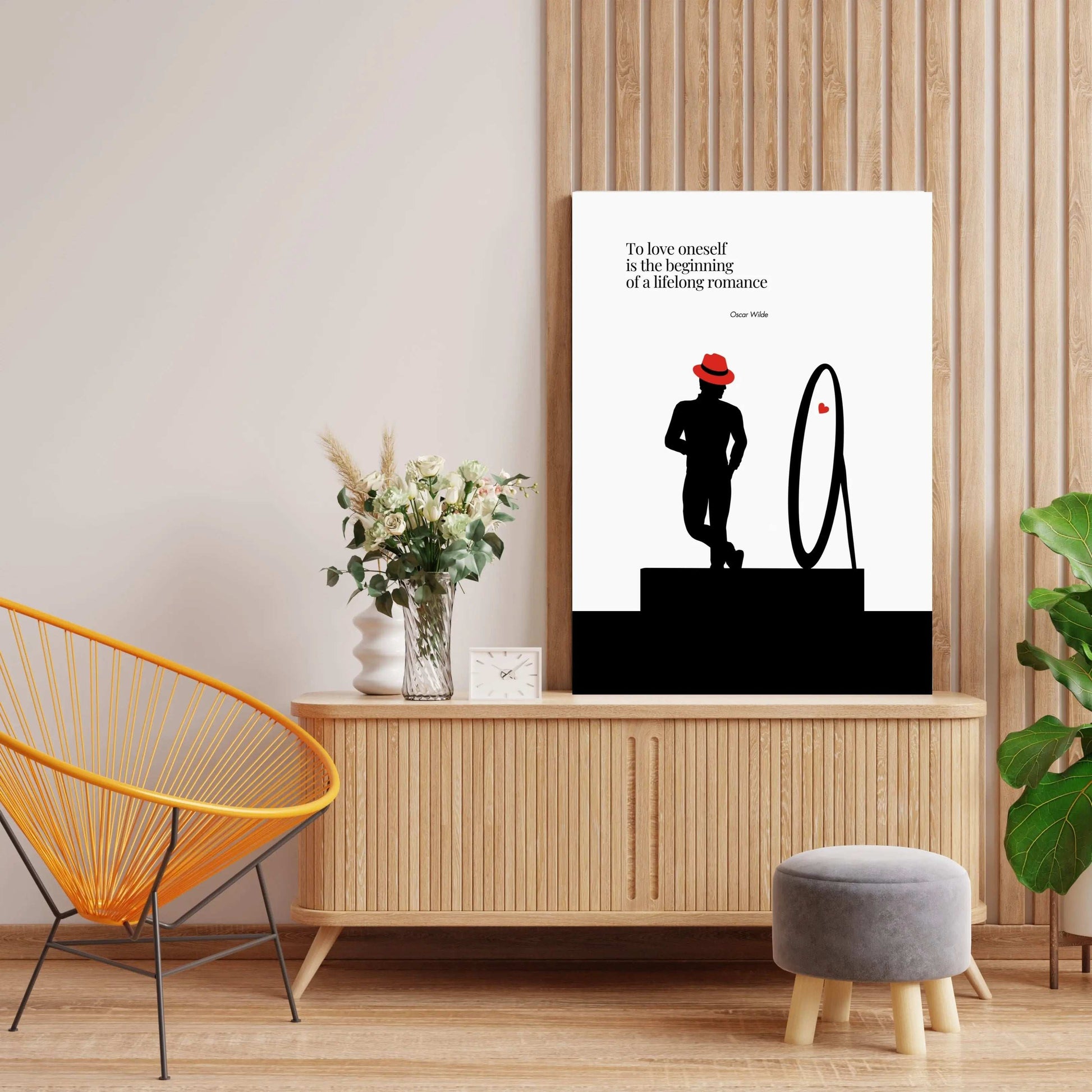 Oscar Wilde Print - A Famous Quote in Minimalist Poster-INK & FRAME STUDIO