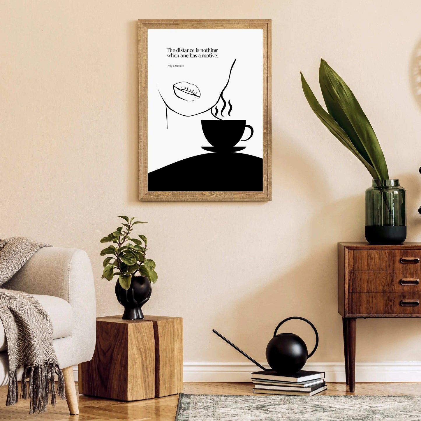 Jane Austen Quote-  Pride & Prejudice Minimalist Poster-INK & FRAME STUDIO