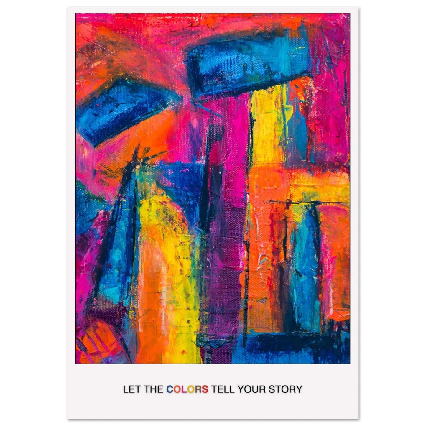 Let Colours Inspire Your Space, Abstract Wall Art Modern Poster-INK & FRAME STUDIO