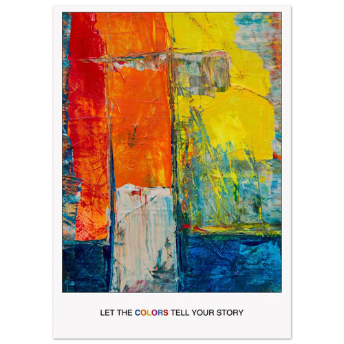 Abstract Explosion of Colorful Expression: Perfect Art for Living Rooms or Creative Spaces -uplifting poster décor, Christmas Poster Gift  Print Material INK & FRAME STUDIO