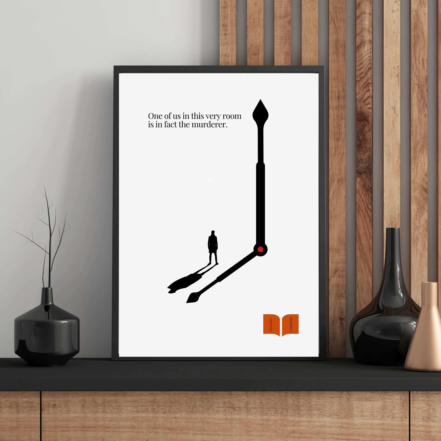 Agatha Christie Minimalist Poster  Print Material INK & FRAME STUDIO