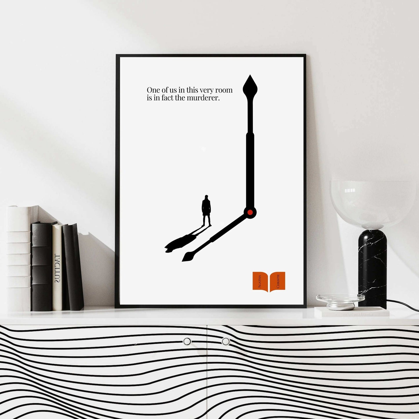 Agatha Christie Minimalist Poster  Print Material INK & FRAME STUDIO