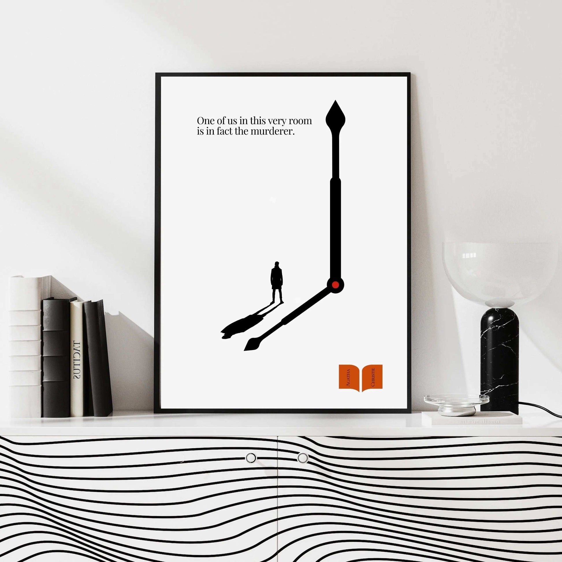 Agatha Christie Minimalist Poster  Print Material INK & FRAME STUDIO
