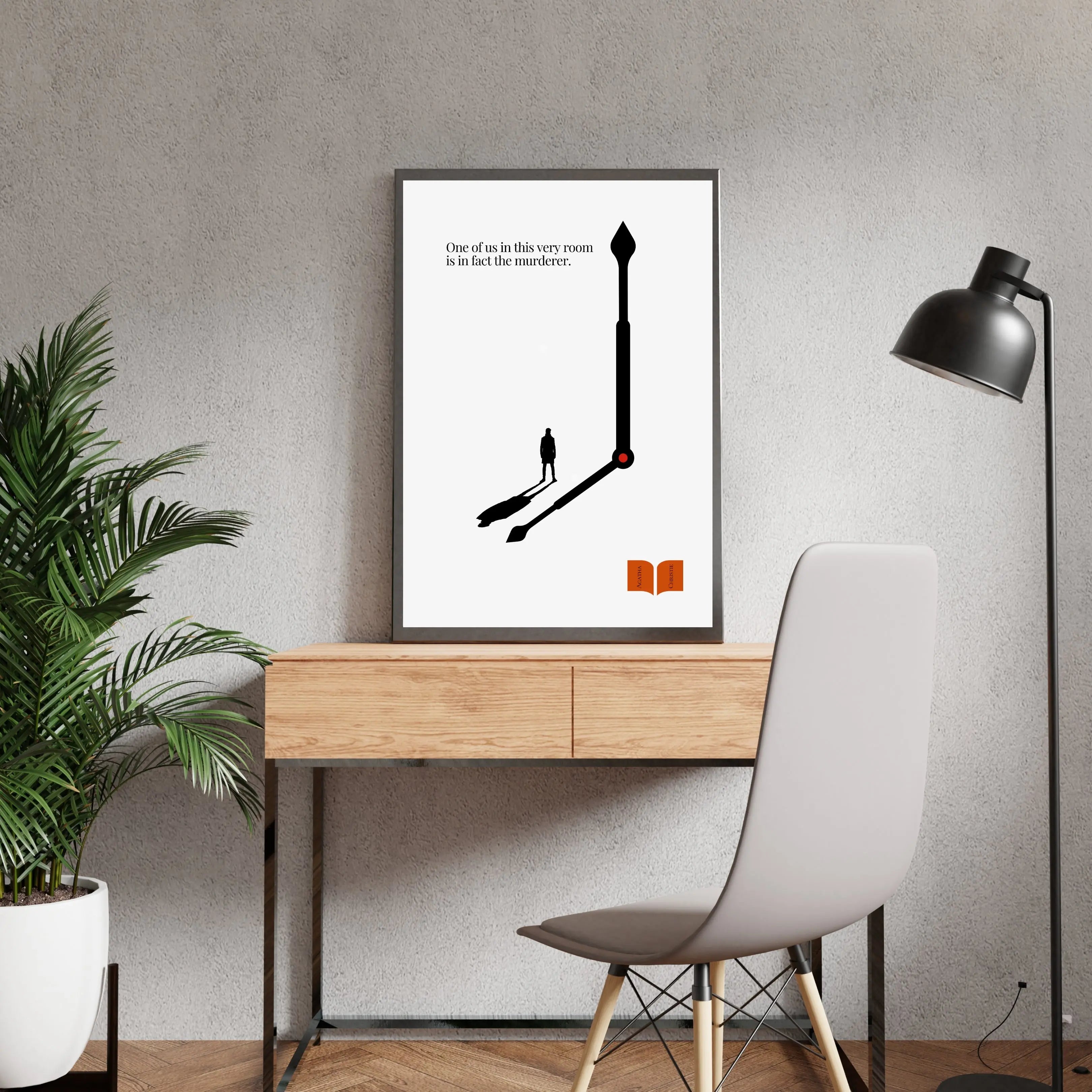 Agatha Christie Minimalist Poster  Print Material INK & FRAME STUDIO