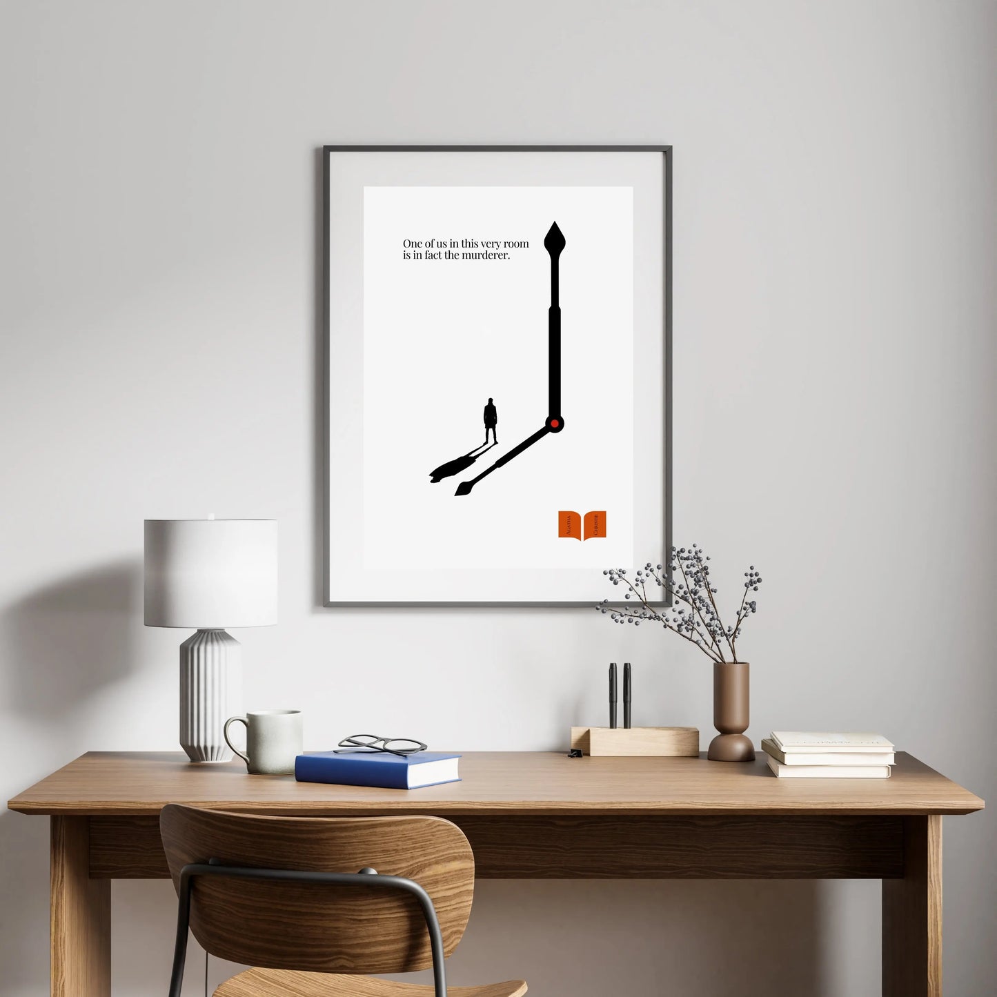 Agatha Christie Minimalist Poster  Print Material INK & FRAME STUDIO