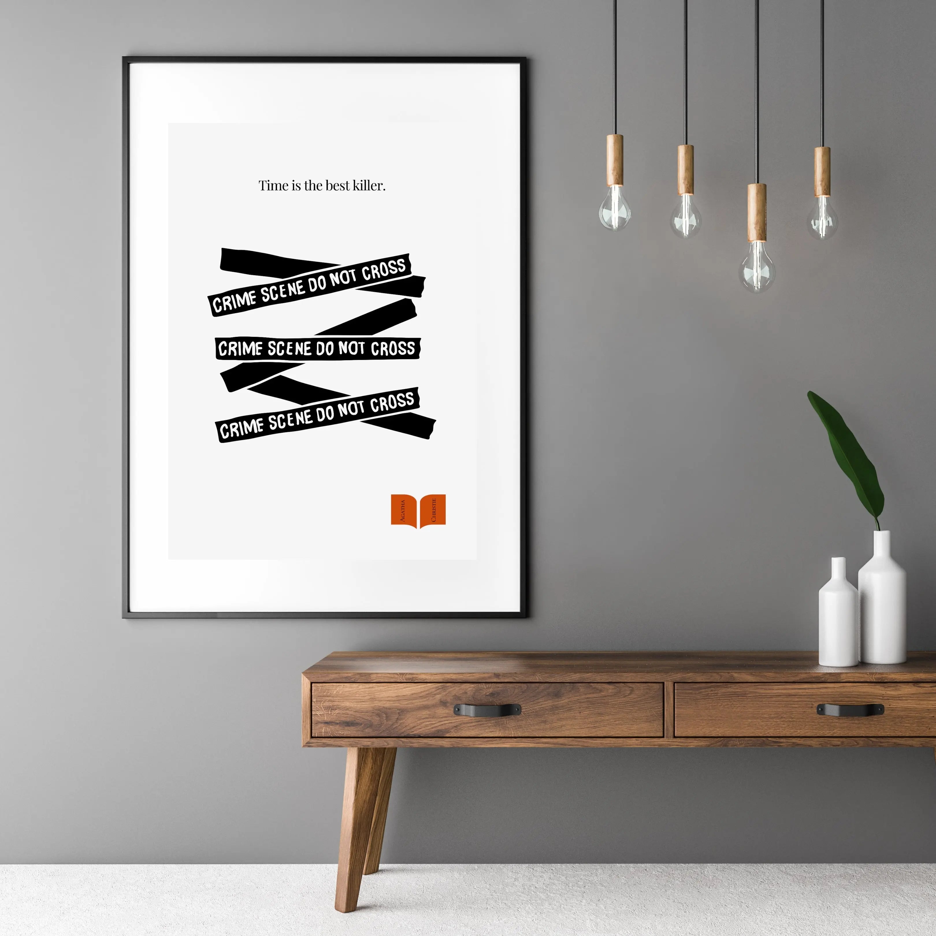 Agatha Christie Quote Print - Minimalist Poster  Print Material INK & FRAME STUDIO