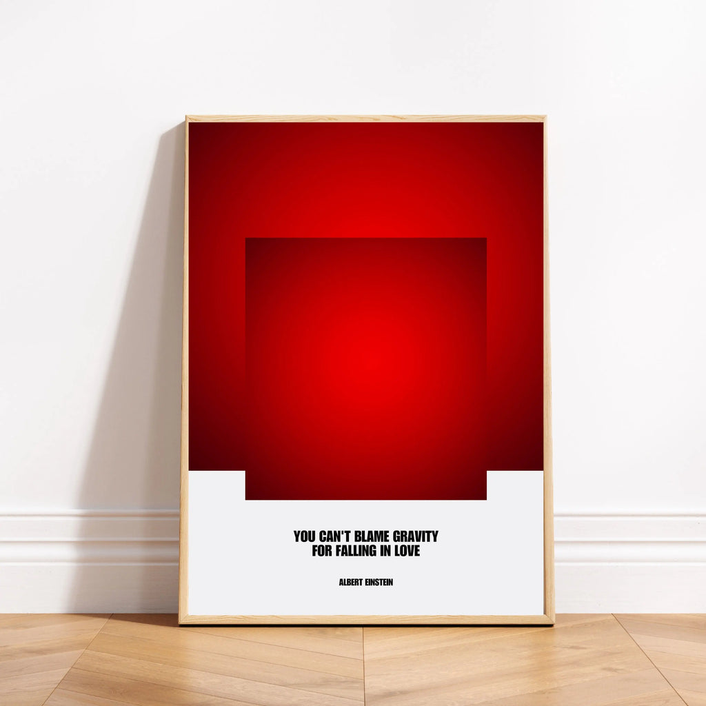 Albert Einstein Quote - Modern Minimalist Design  Print Material INK & FRAME STUDIO