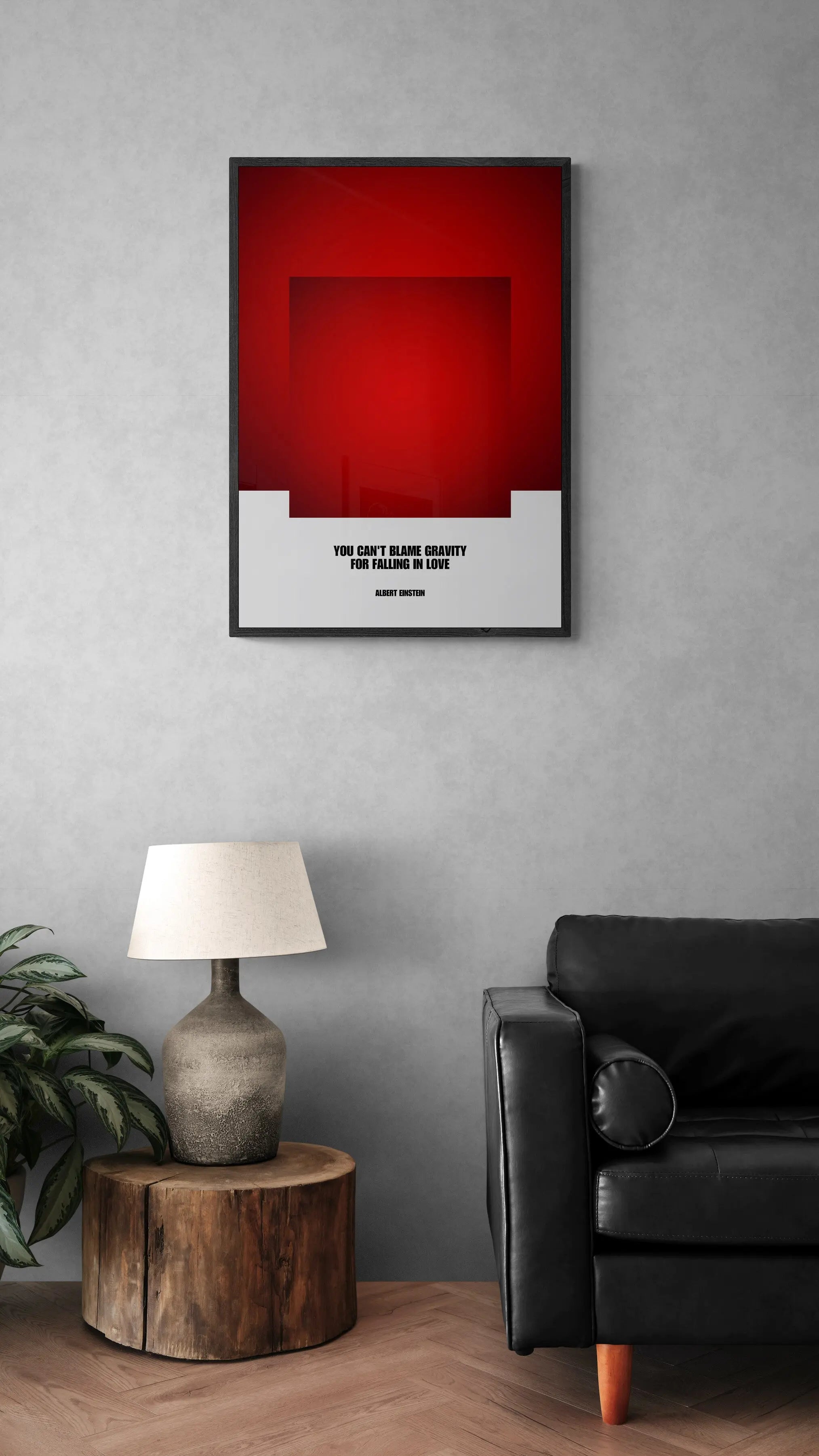 Albert Einstein Quote - Modern Minimalist Design  Print Material INK & FRAME STUDIO