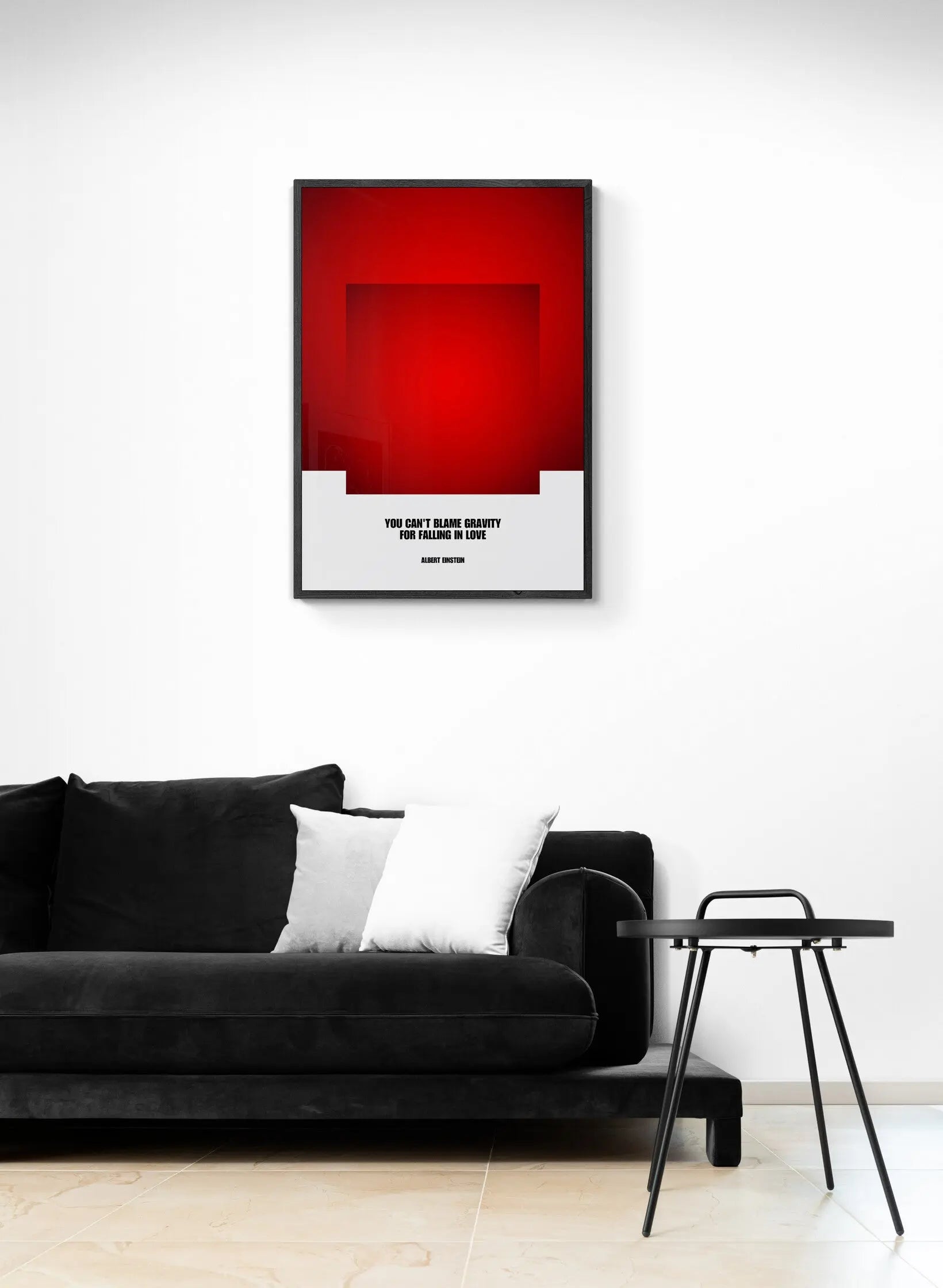 Albert Einstein Quote - Modern Minimalist Design  Print Material INK & FRAME STUDIO