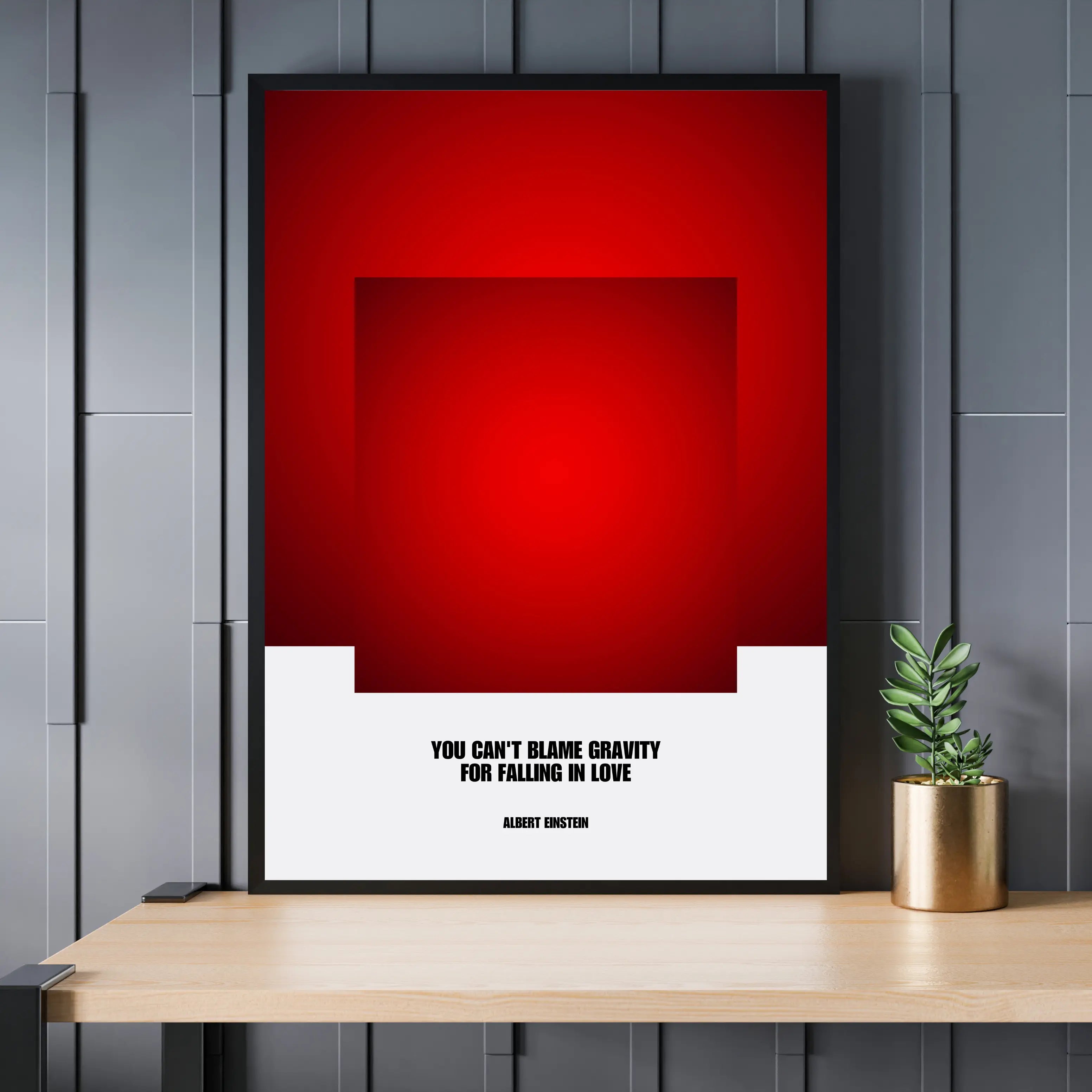 Albert Einstein Quote - Modern Minimalist Design  Print Material INK & FRAME STUDIO