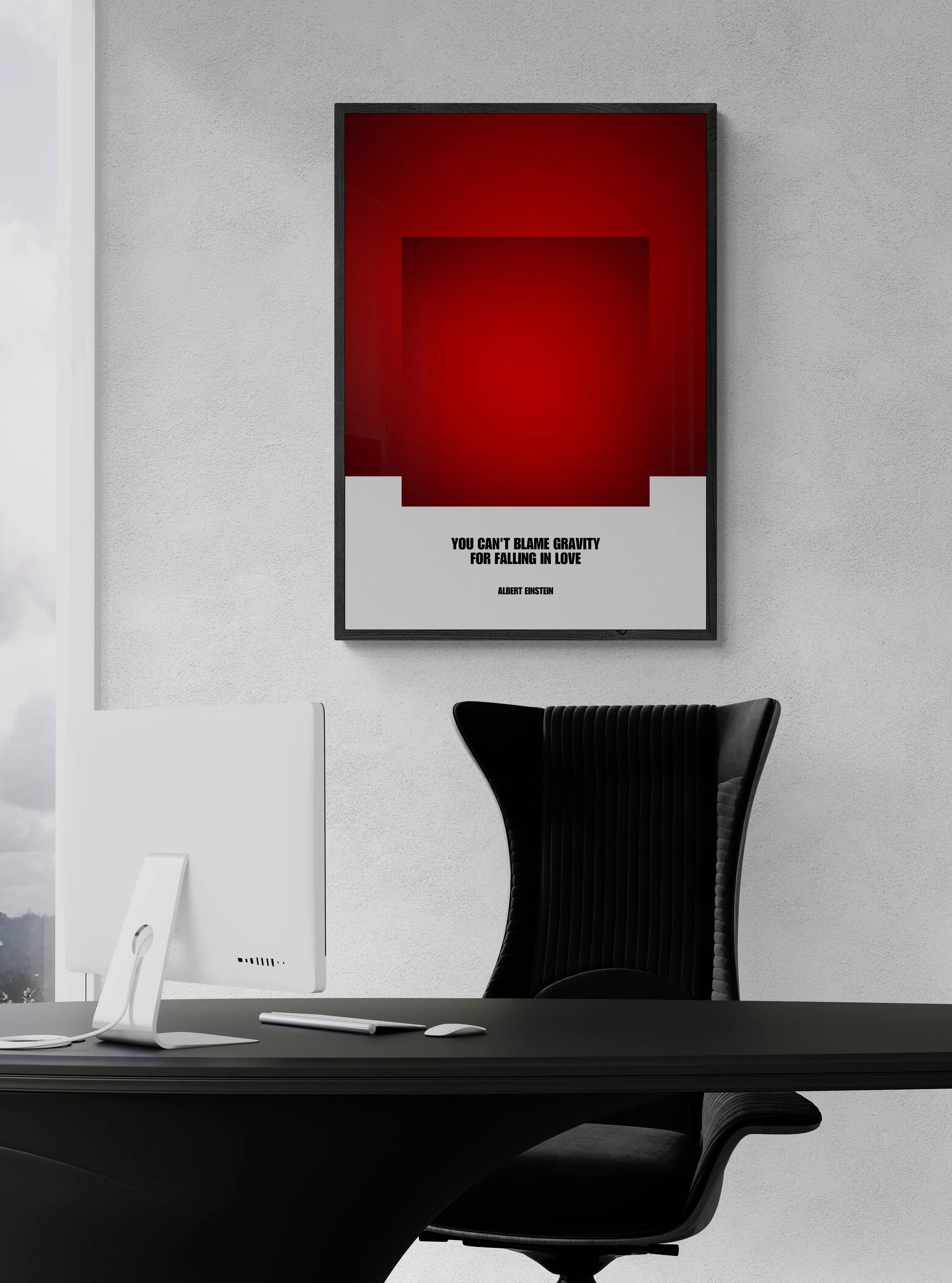 Albert Einstein Quote - Modern Minimalist Design  Print Material INK & FRAME STUDIO