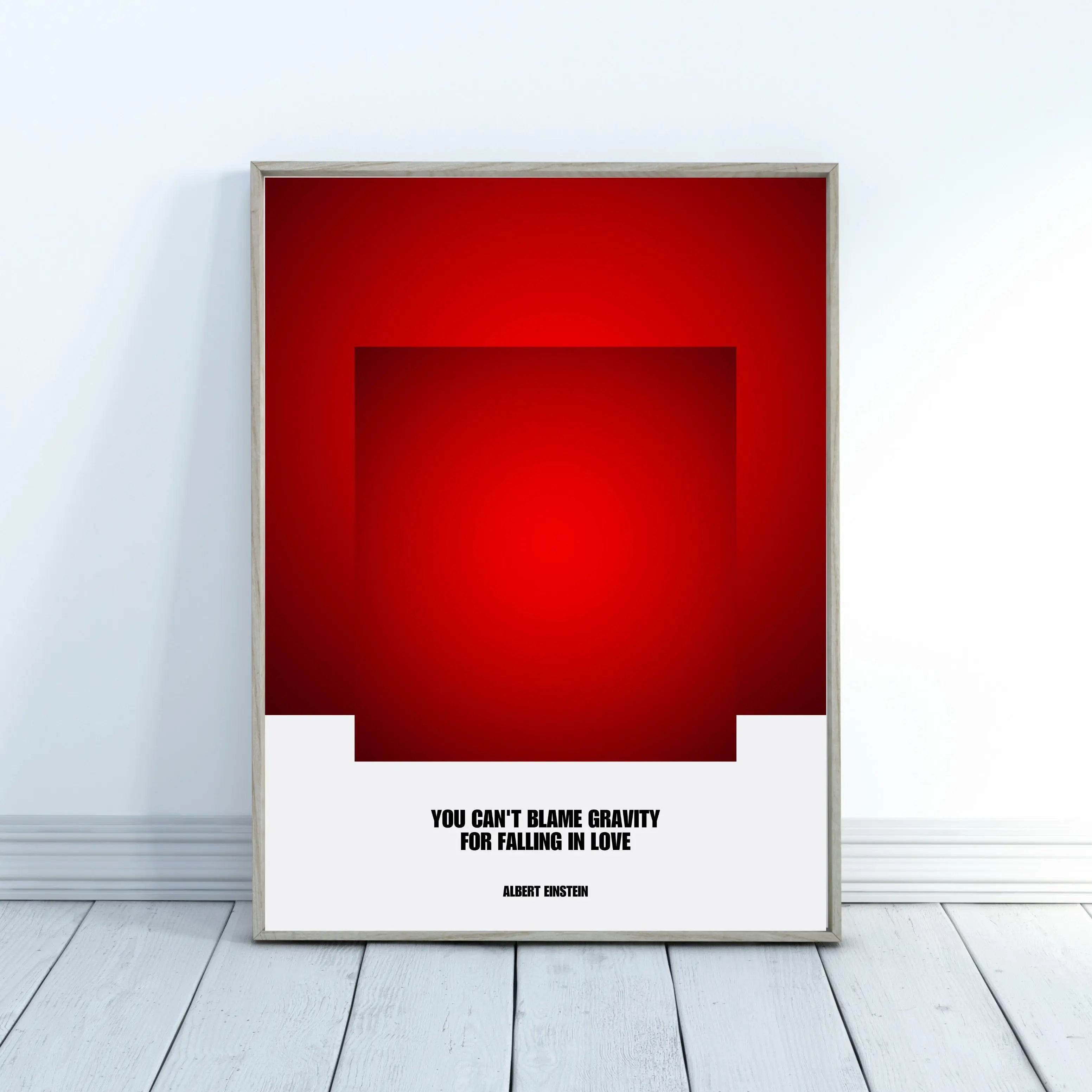 Albert Einstein Quote - Modern Minimalist Design  Print Material INK & FRAME STUDIO