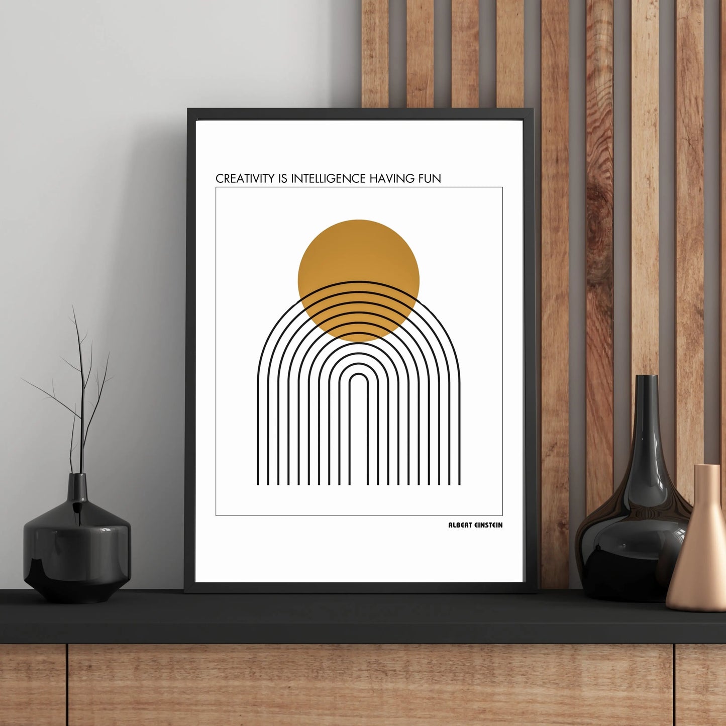 Albert Einstein Quote Poster  Print Material INK & FRAME STUDIO