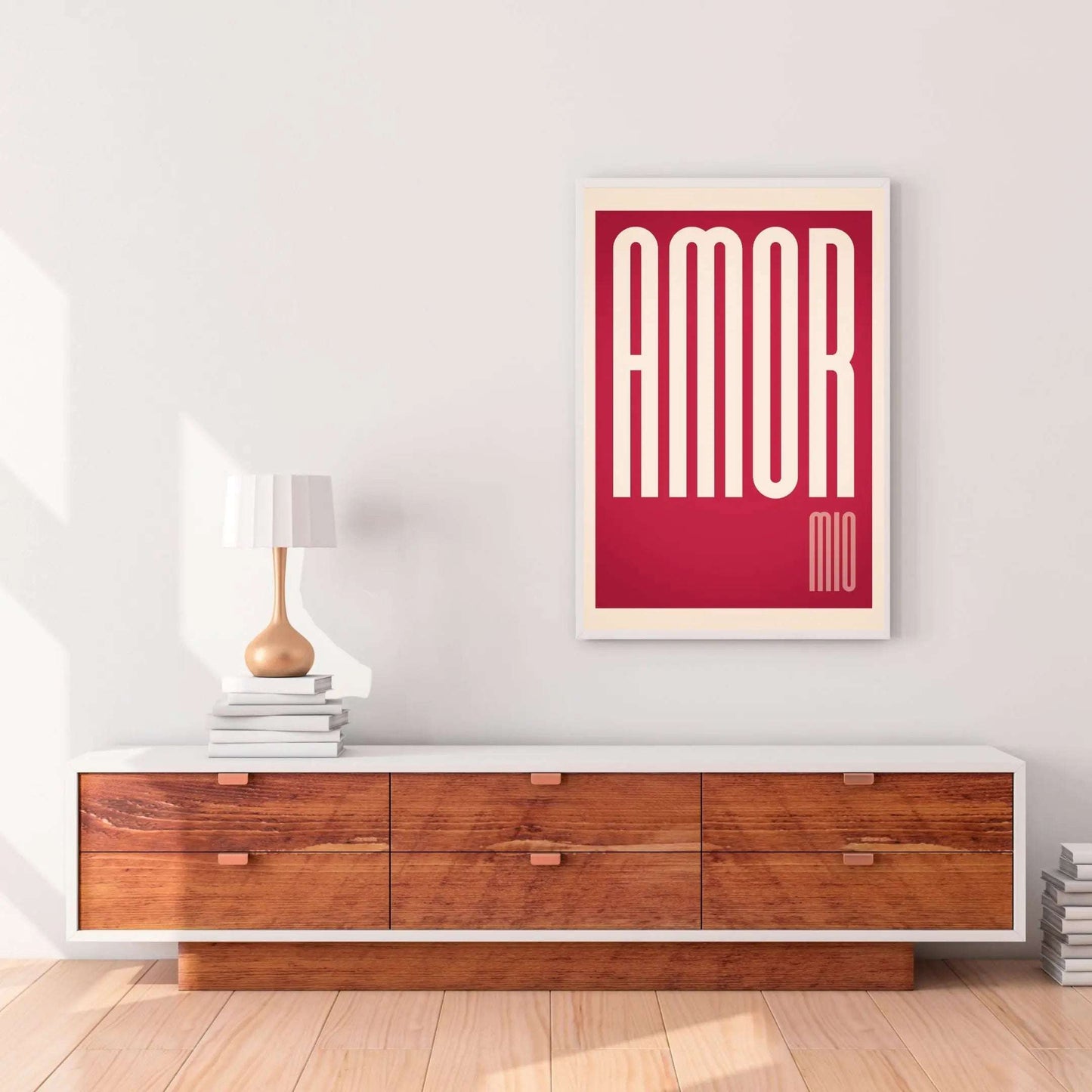 Amore Mio Print, My Love Print Italian Gift Poster  Print Material INK & FRAME STUDIO