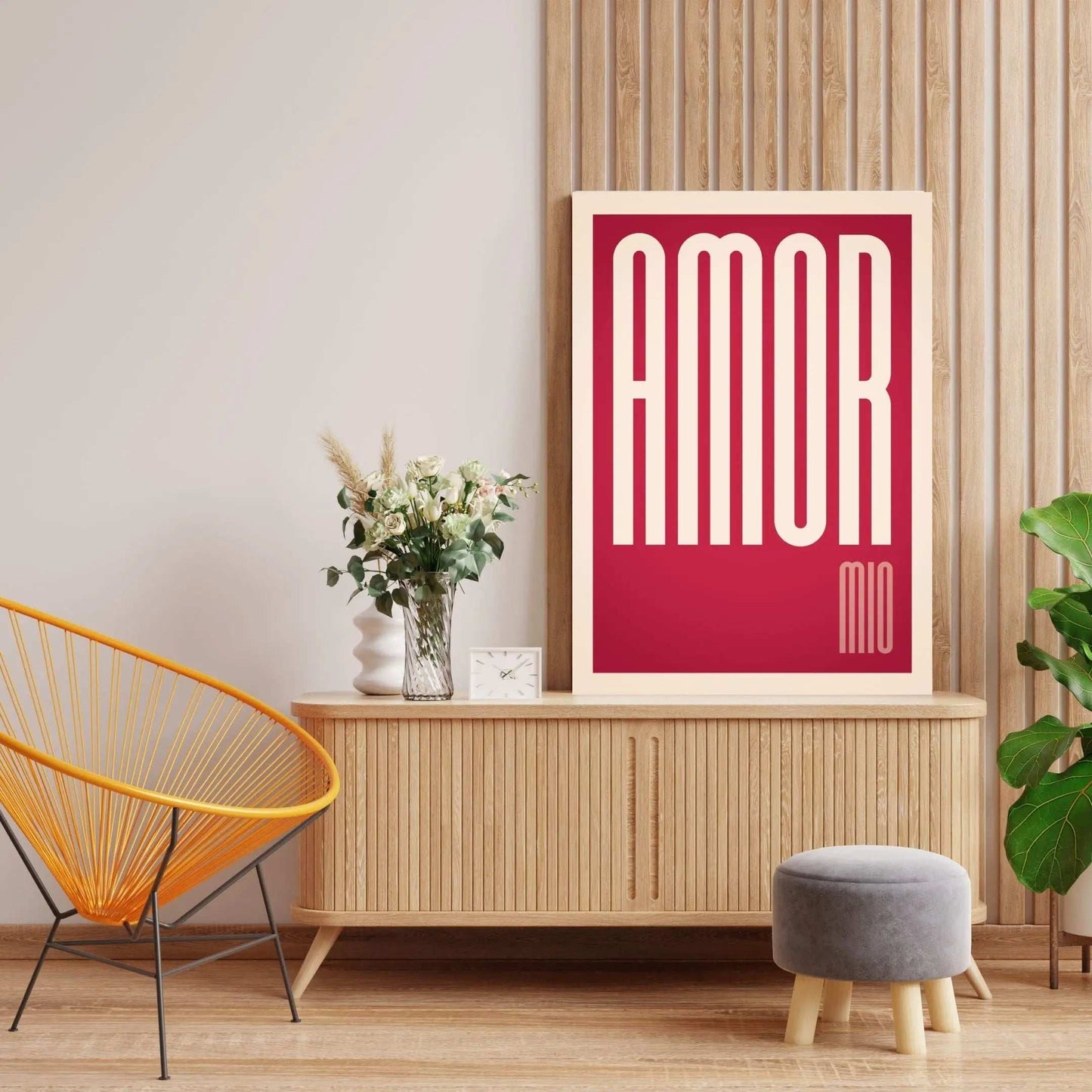 Amore Mio Print, My Love Print Italian Gift Poster  Print Material INK & FRAME STUDIO