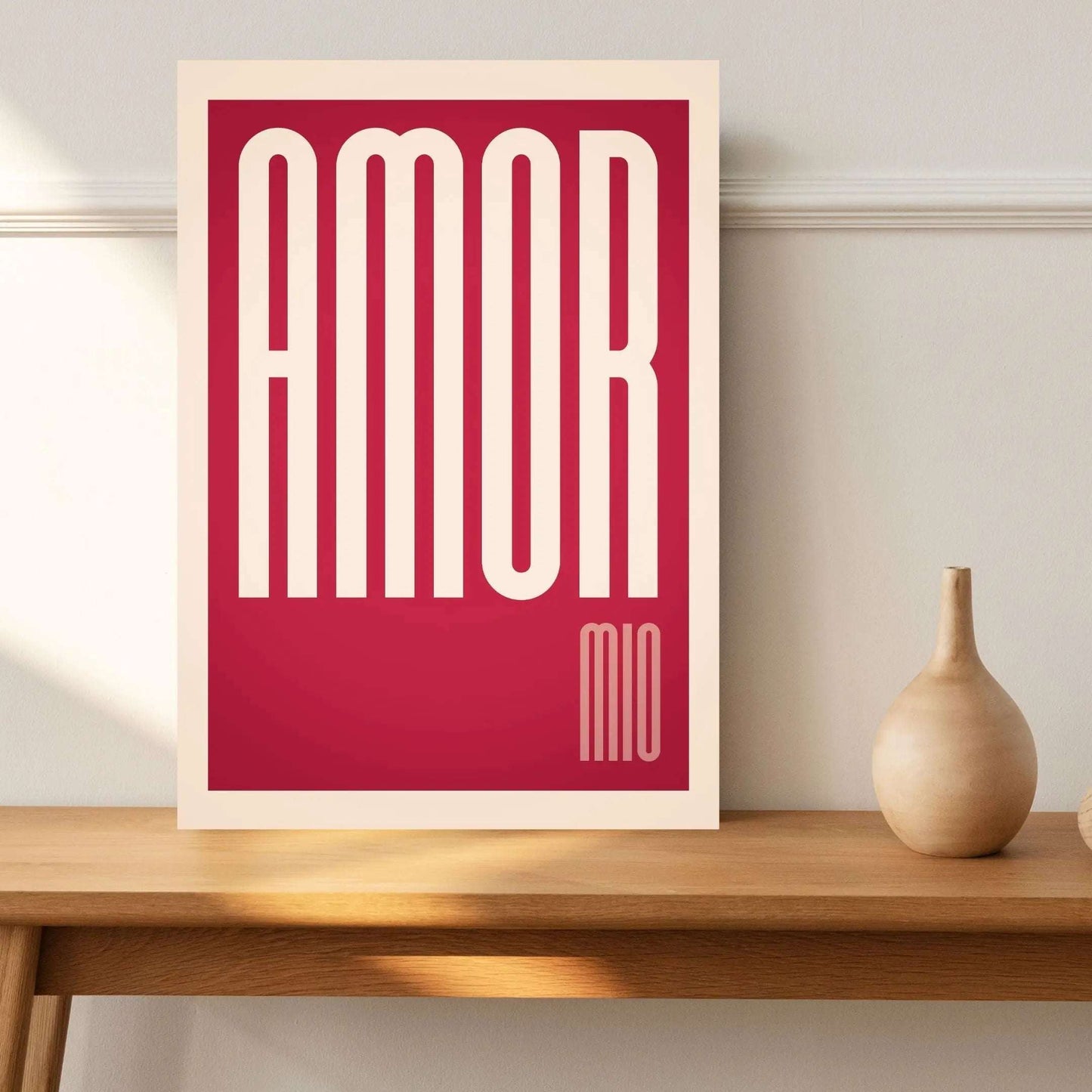 Amore Mio Print, My Love Print Italian Gift Poster  Print Material INK & FRAME STUDIO