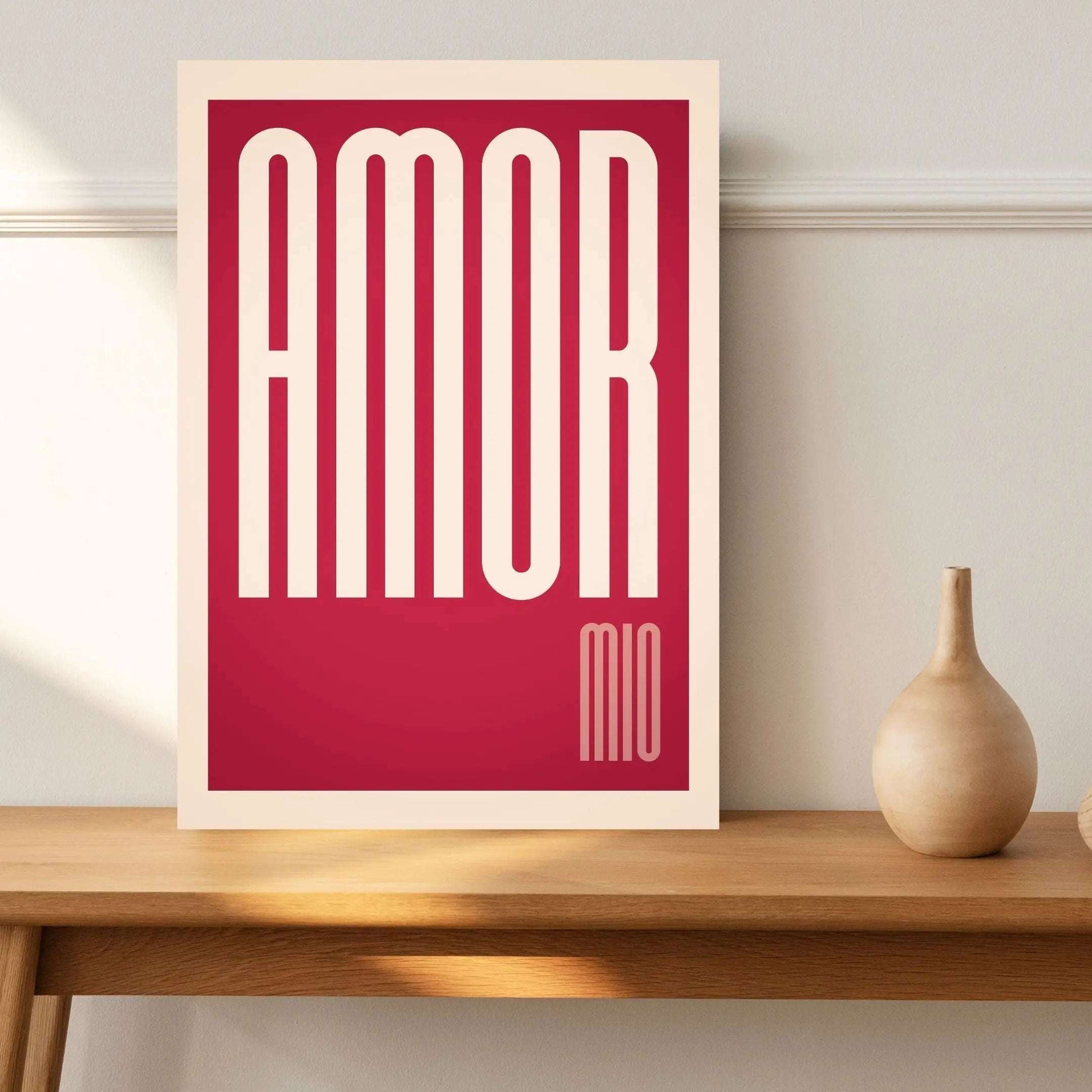 Amore Mio Print, My Love Print Italian Gift Poster  Print Material INK & FRAME STUDIO