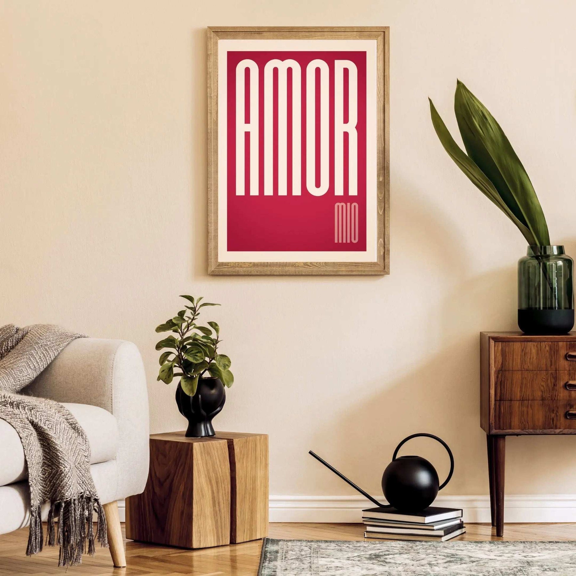 Amore Mio Print, My Love Print Italian Gift Poster  Print Material INK & FRAME STUDIO