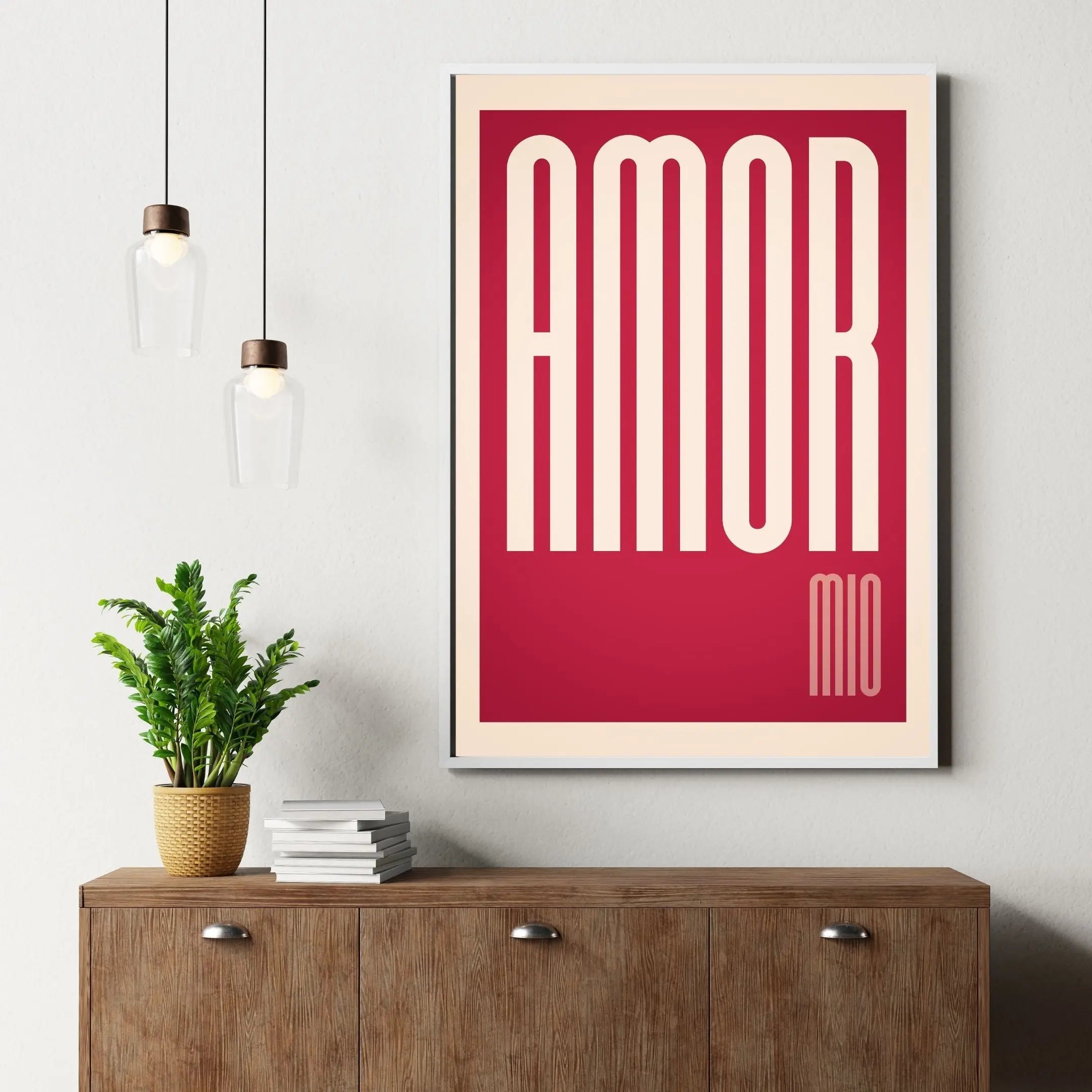 Amore Mio Print, My Love Print Italian Gift Poster  Print Material INK & FRAME STUDIO