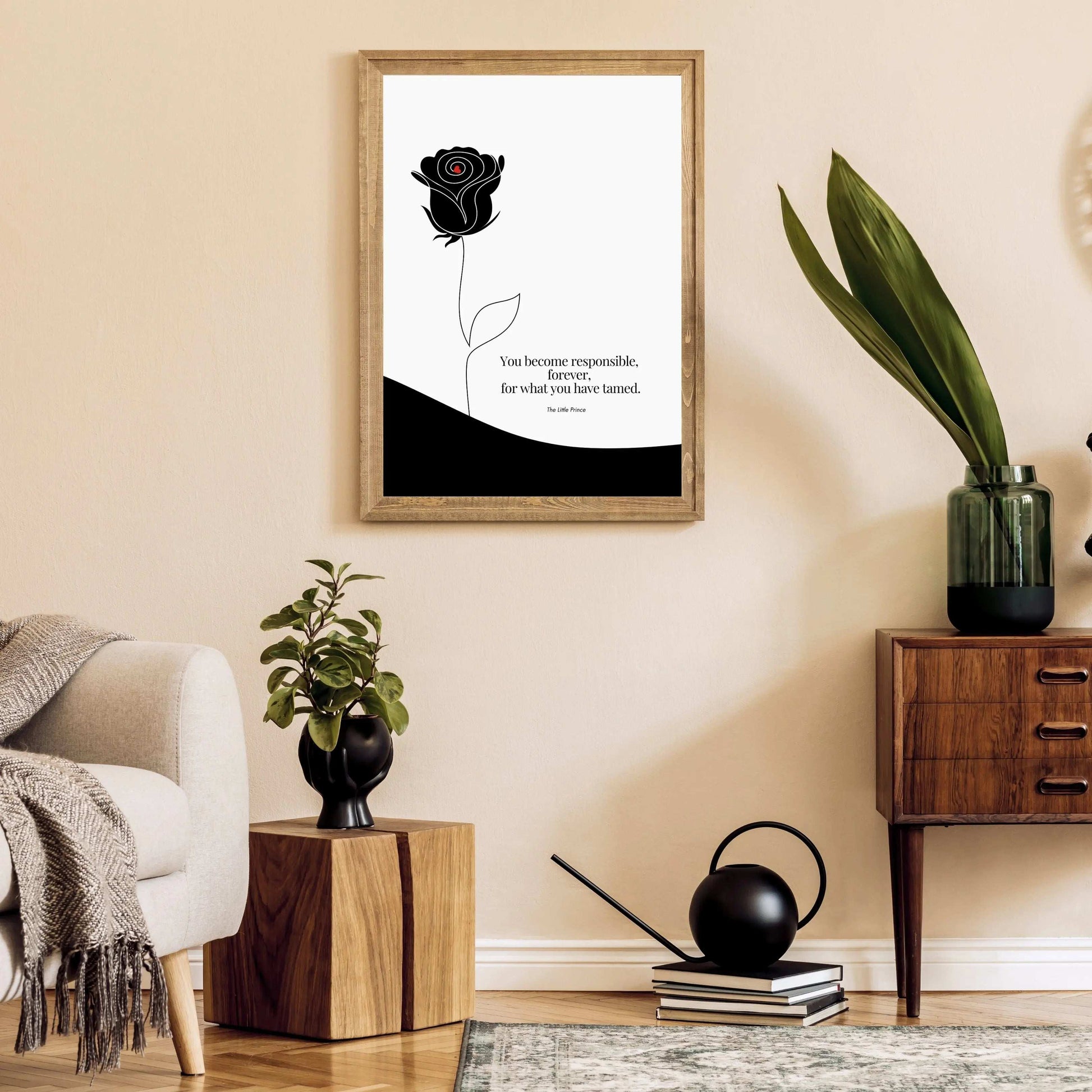 Antoine de Saint-Exupéry Quote Print - The Little Prince Minimalist Poster  Print Material INK & FRAME STUDIO