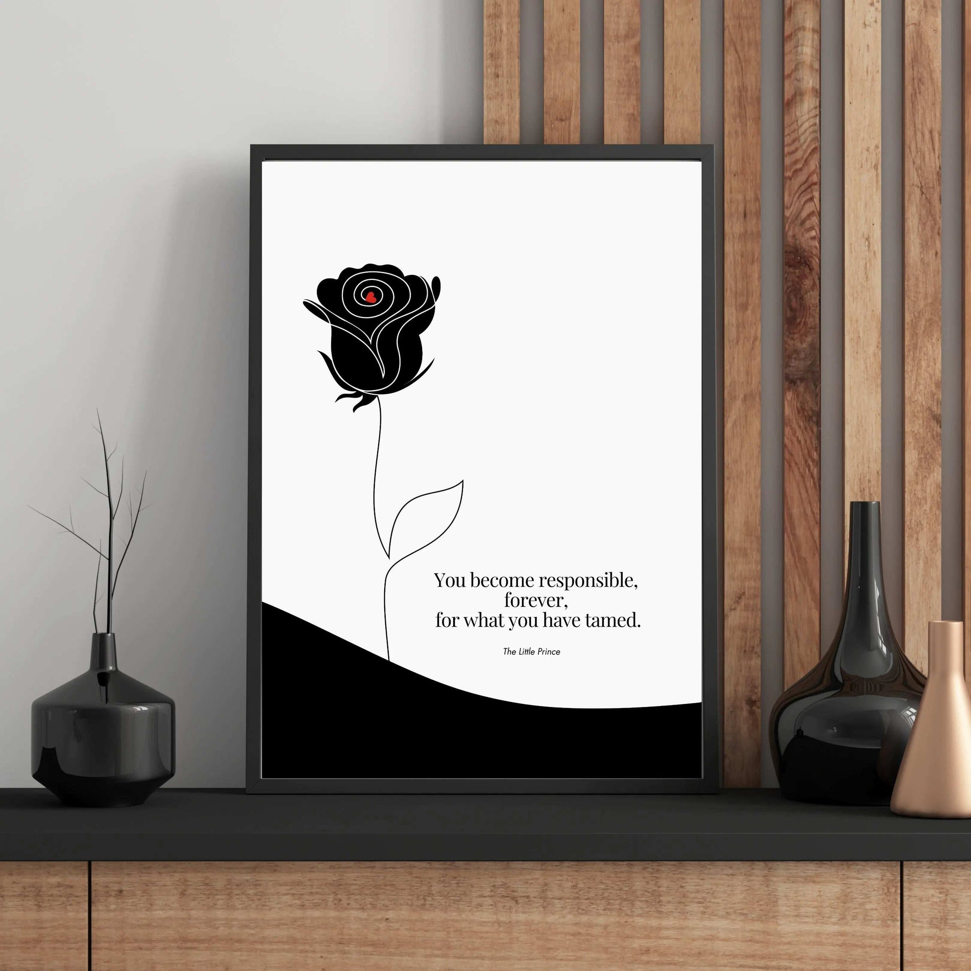 Antoine de Saint-Exupéry Quote Print - The Little Prince Minimalist Poster  Print Material INK & FRAME STUDIO