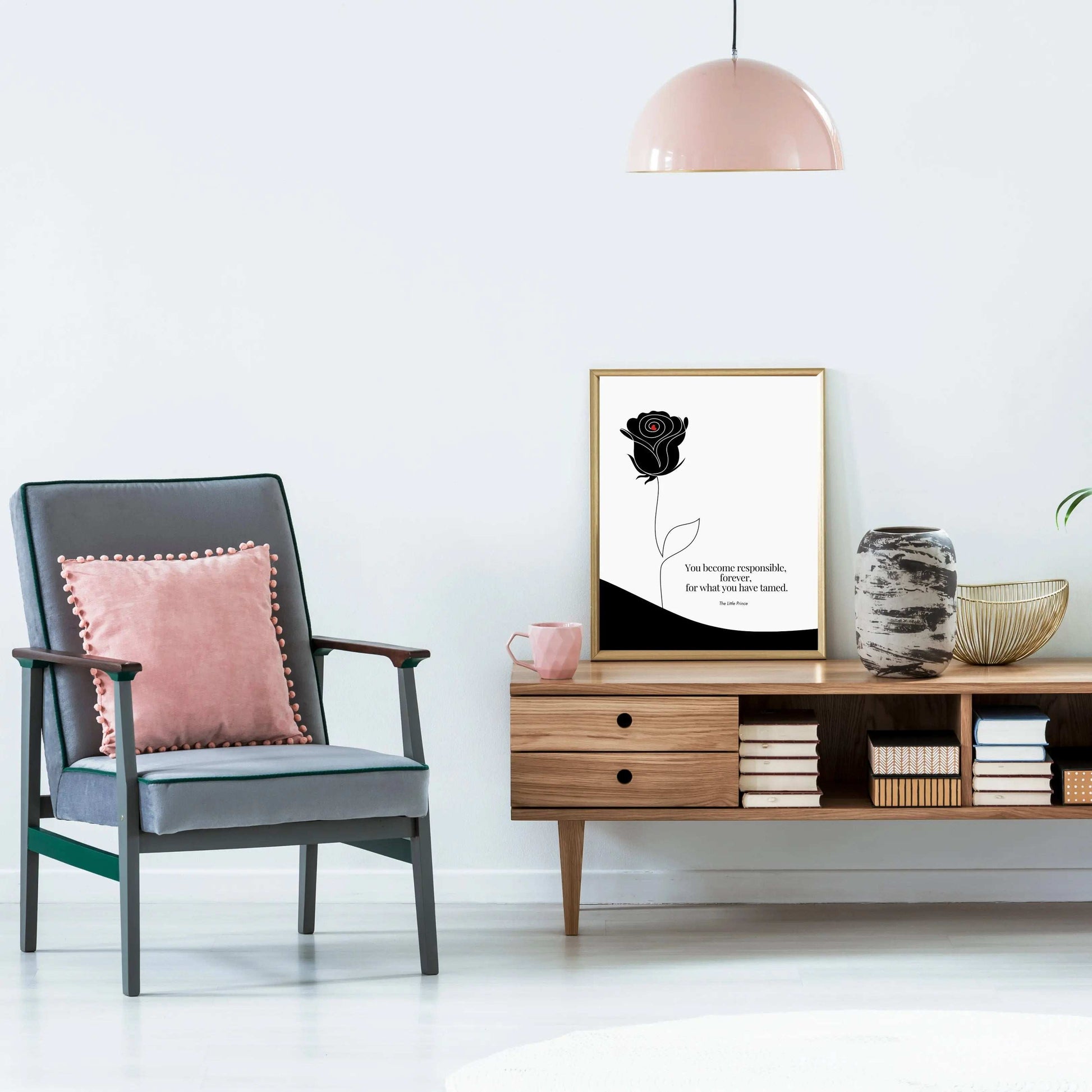 Antoine de Saint-Exupéry Quote Print - The Little Prince Minimalist Poster  Print Material INK & FRAME STUDIO