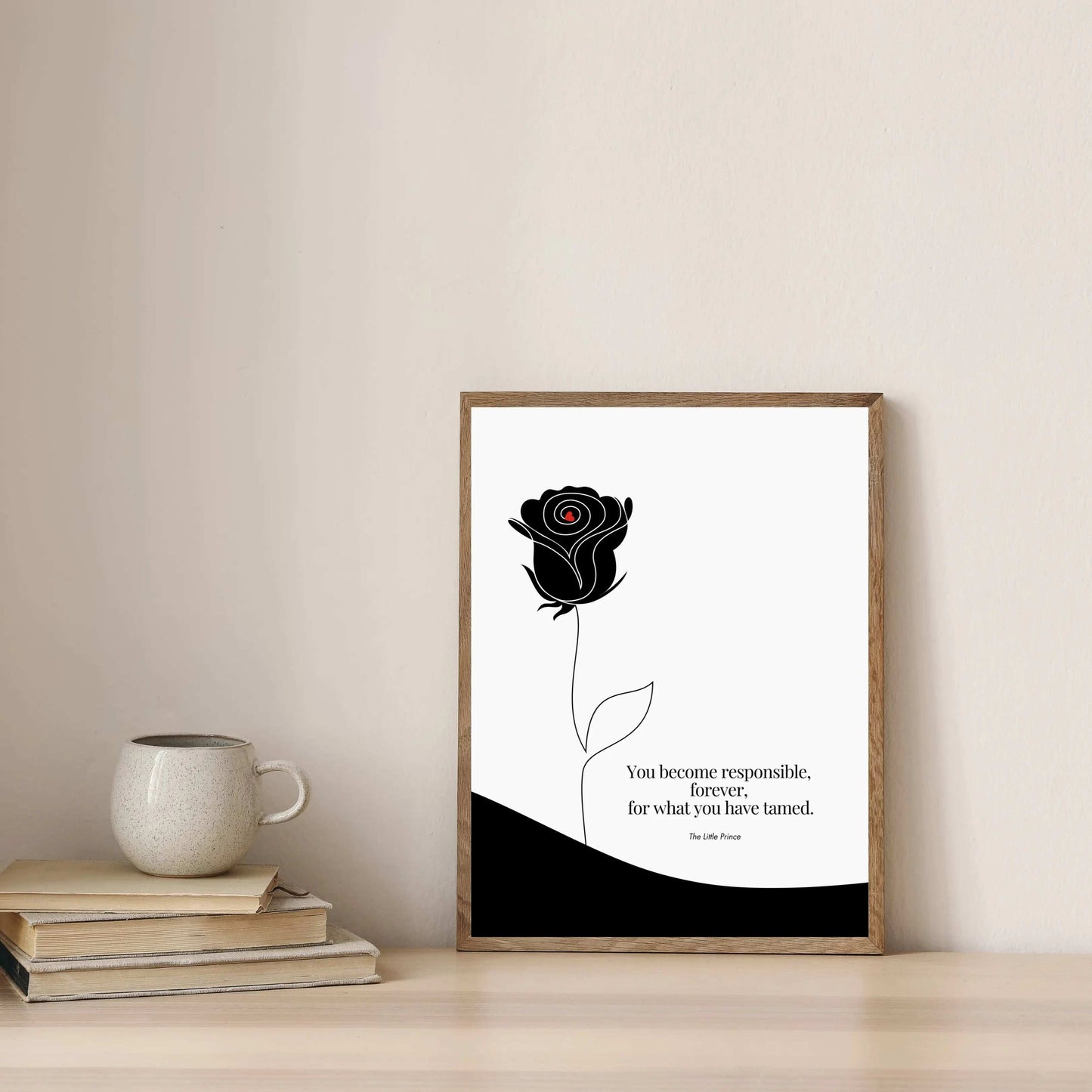 Antoine de Saint-Exupéry Quote Print - The Little Prince Minimalist Poster  Print Material INK & FRAME STUDIO