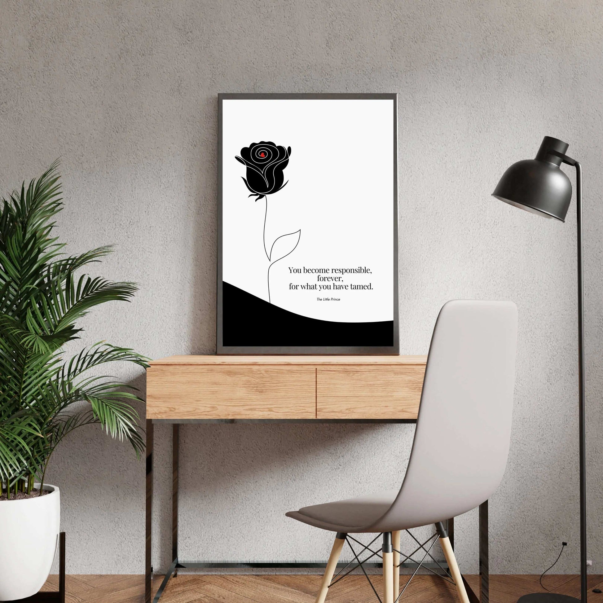 Antoine de Saint-Exupéry Quote Print - The Little Prince Minimalist Poster  Print Material INK & FRAME STUDIO