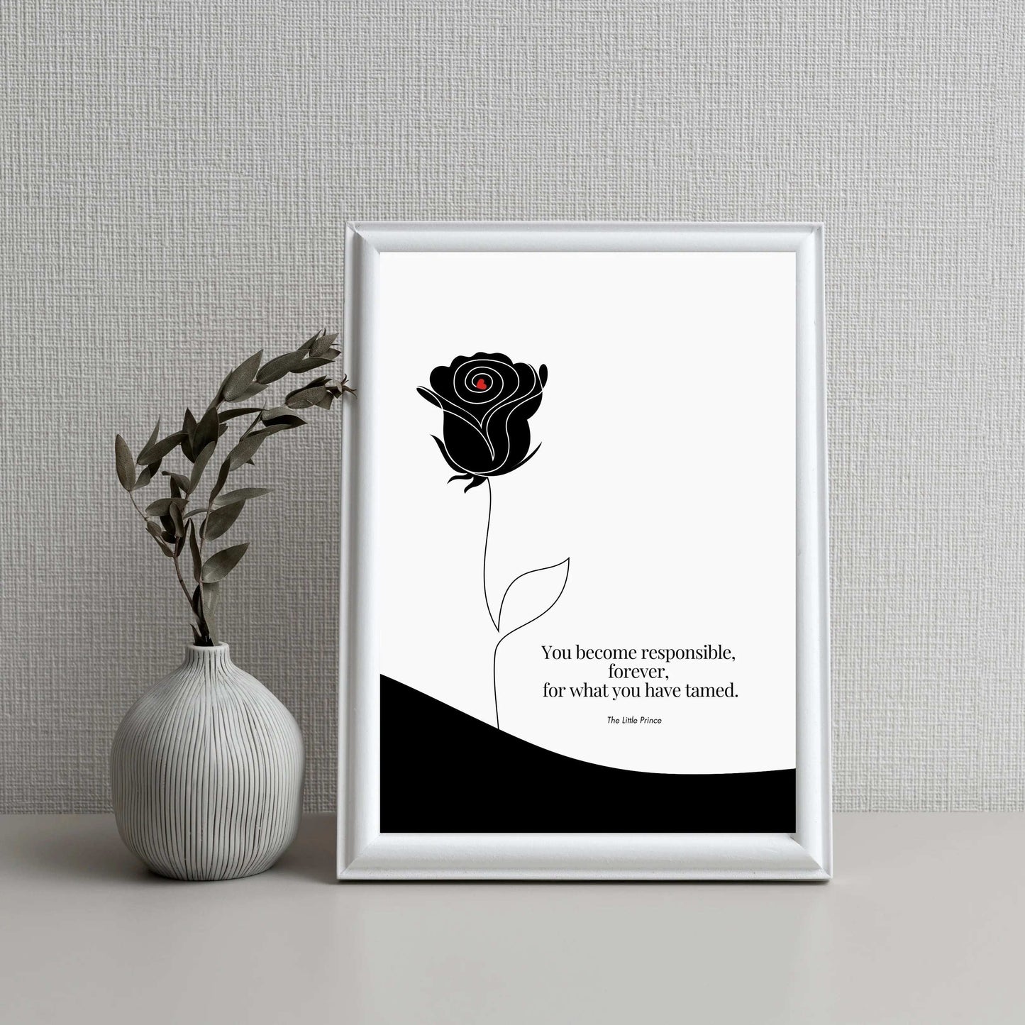 Antoine de Saint-Exupéry Quote Print - The Little Prince Minimalist Poster  Print Material INK & FRAME STUDIO