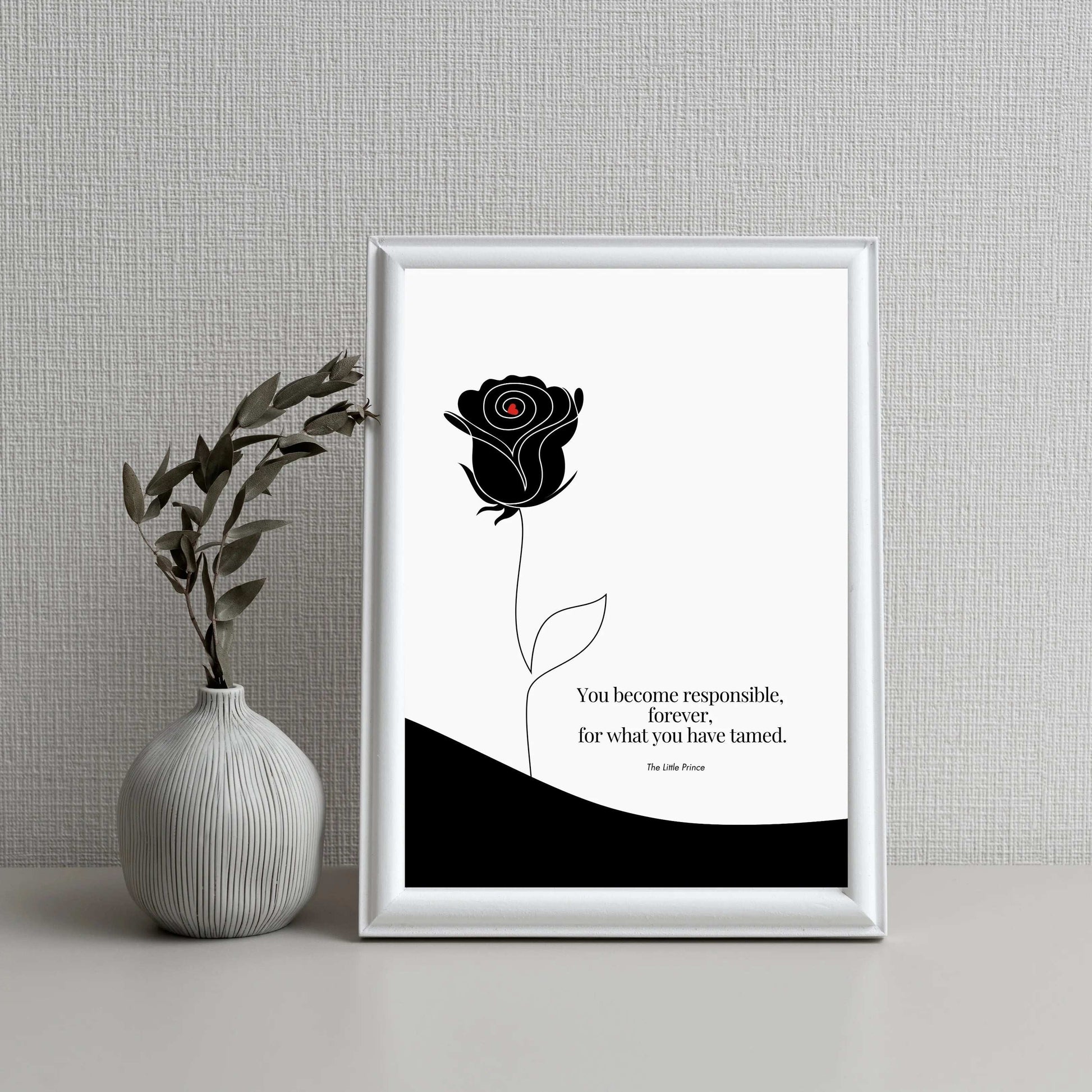 Antoine de Saint-Exupéry Quote Print - The Little Prince Minimalist Poster  Print Material INK & FRAME STUDIO